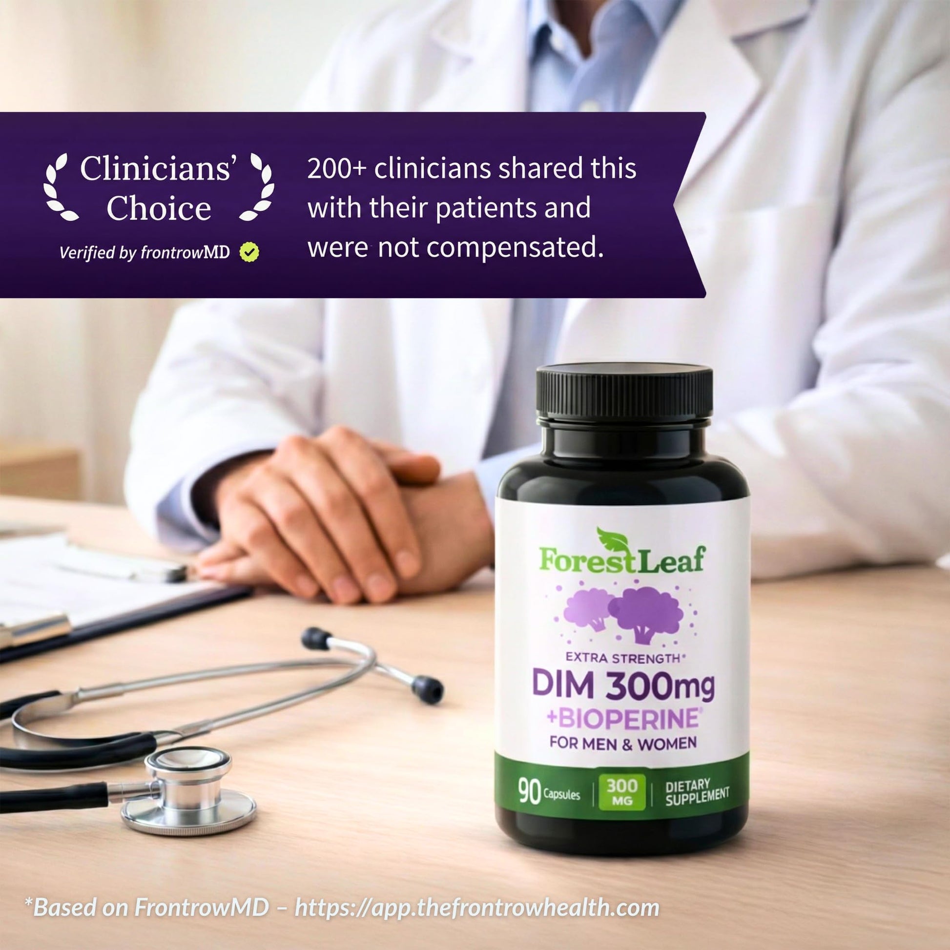 ForestLeaf DIM Supplement - 300mg DIM Estrogen Supplement for Women/Men - Diindolylmethane with BioPerine Black Pepper - Support for Detox, Metabolism, Hormone Balance & Menopause - 90 Caps ForestLeaf buy supplements canada