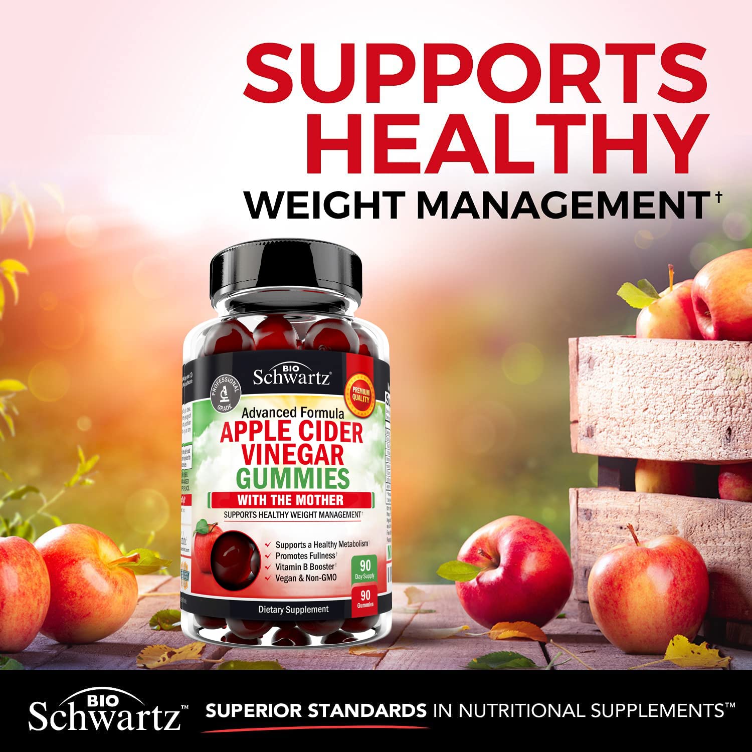 Apple Cider Vinegar Gummies for Weight Loss - ACV Gummies with The Mother BioSchwartz buy supplements canada