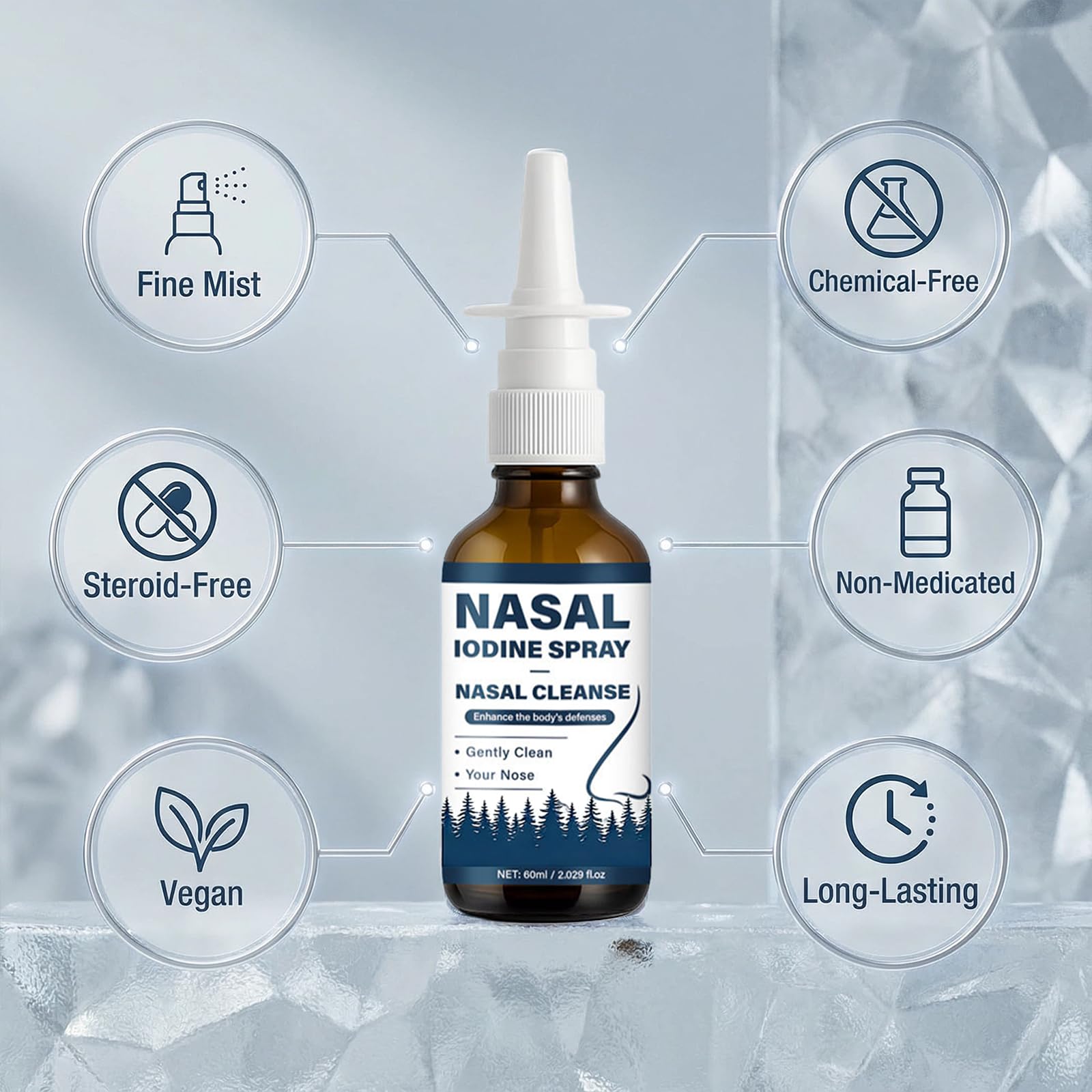 VIPUDA Nutramd Iodine Nasal Spray, Cleanses & Refreshes Your Nasal Passages, Iodine & Fulvic Acid Blend, 100% Natural Mineral Formula – 60 ml/2.029 fl.oz (1pc) VIPUDA buy supplements canada