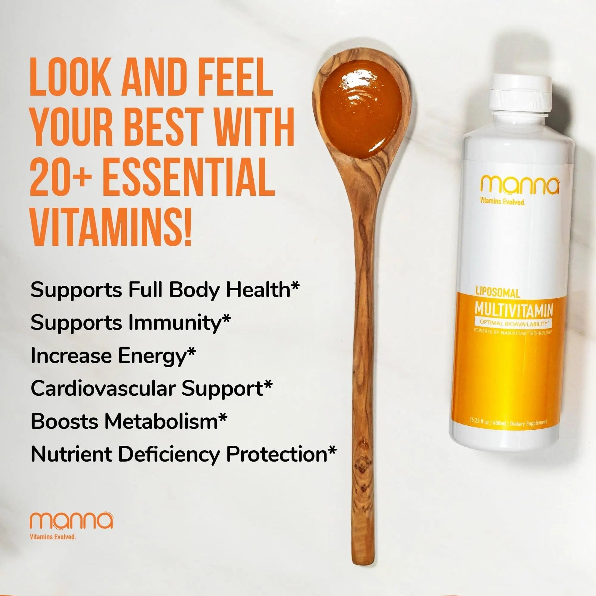 Manna Vitamins Evolved Liposomal Multivitamin - Daily Multivitamin Provides 20 Vitamins and Minerals - Multivitamins for Men and Women Manna Vitamins Evolved buy supplements canada