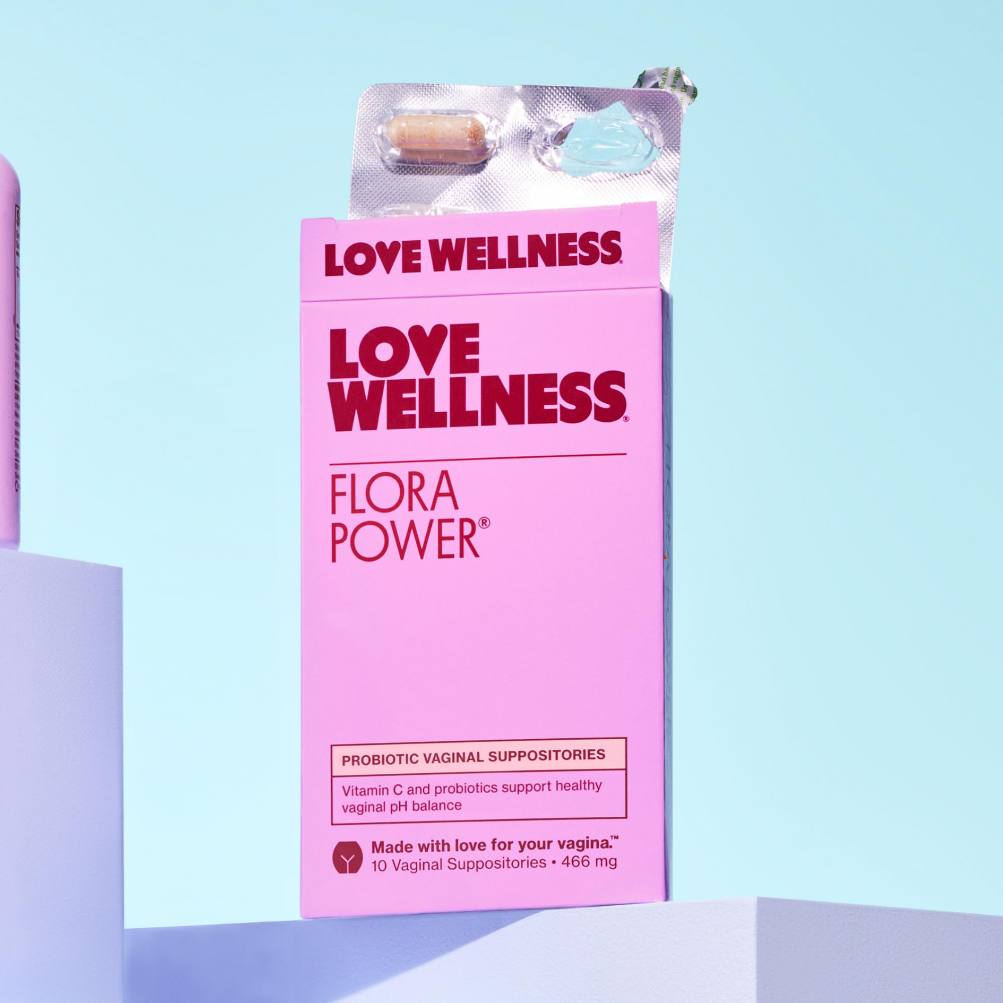 Love Wellness Flora Power | Vaginal Probiotic Suppositories with Vitamin C | Supports pH Balance & Vaginal Health | Fragrance-Free, Non-GMO & Paraben-Free | 10 Count Love Wellness buy supplements canada