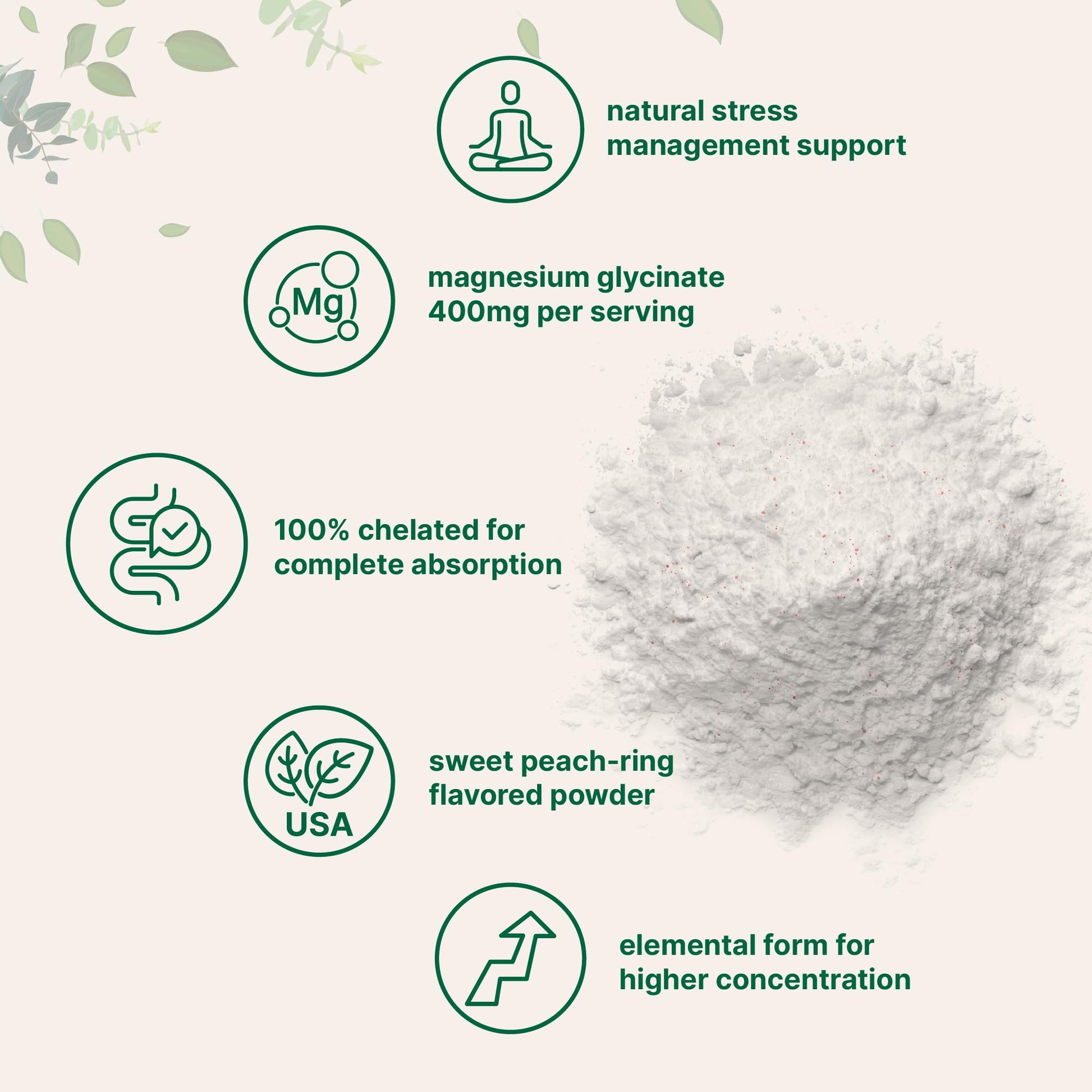 Magnesium Powder, 12oz (56 Servings) | Magnesium Glycinate Powder | Sweet Peach Ring Flavored | Sleep, Muscle, Heart & Nerve Health Support | Easily Absorbed | Non-GMO, Vegan, Sugar Free Micro Ingredients buy supplements canada