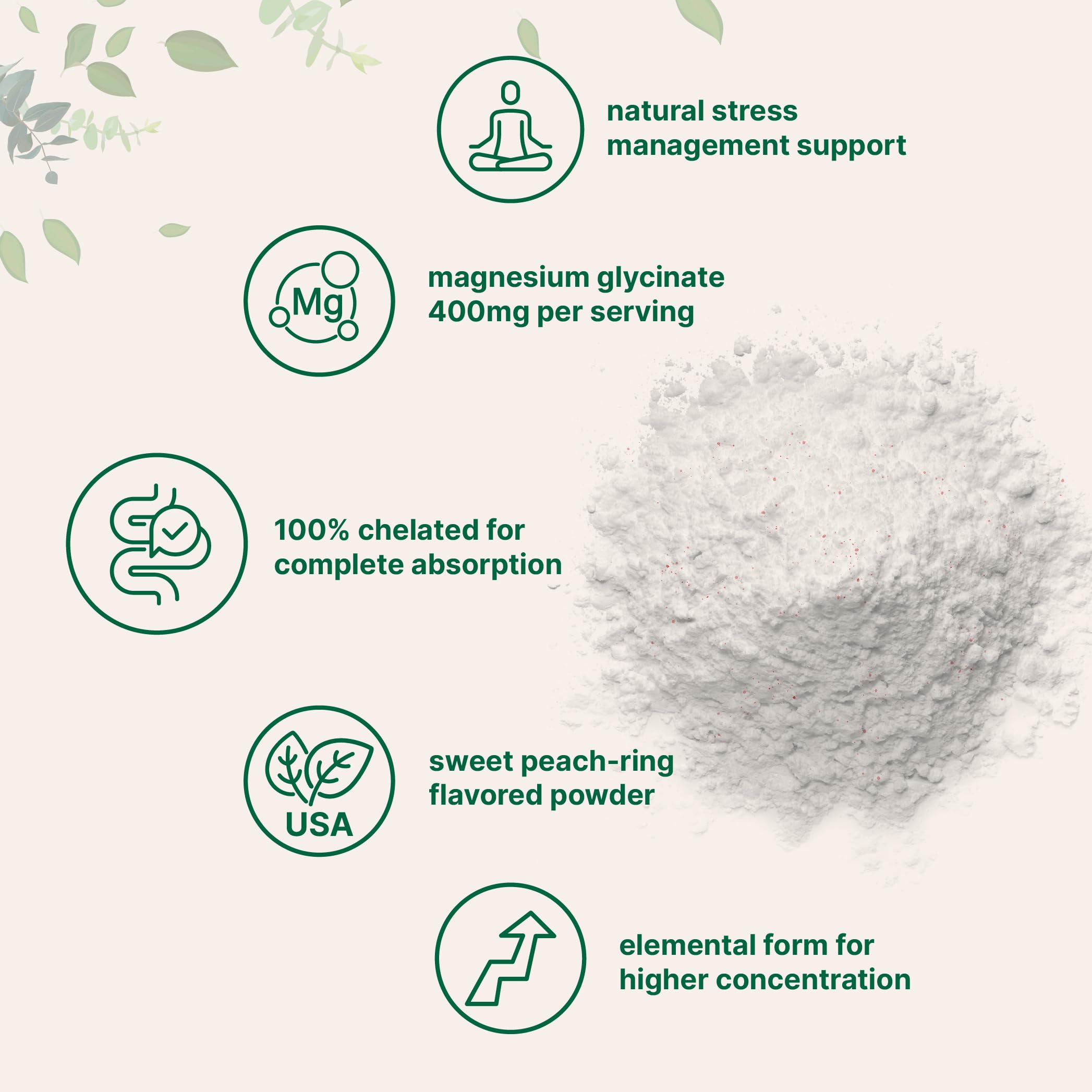 Magnesium Powder, 12oz (56 Servings) | Magnesium Glycinate Powder | Sweet Peach Ring Flavored | Sleep, Muscle, Heart & Nerve Health Support | Easily Absorbed | Non-GMO, Vegan, Sugar Free Micro Ingredients buy supplements canada