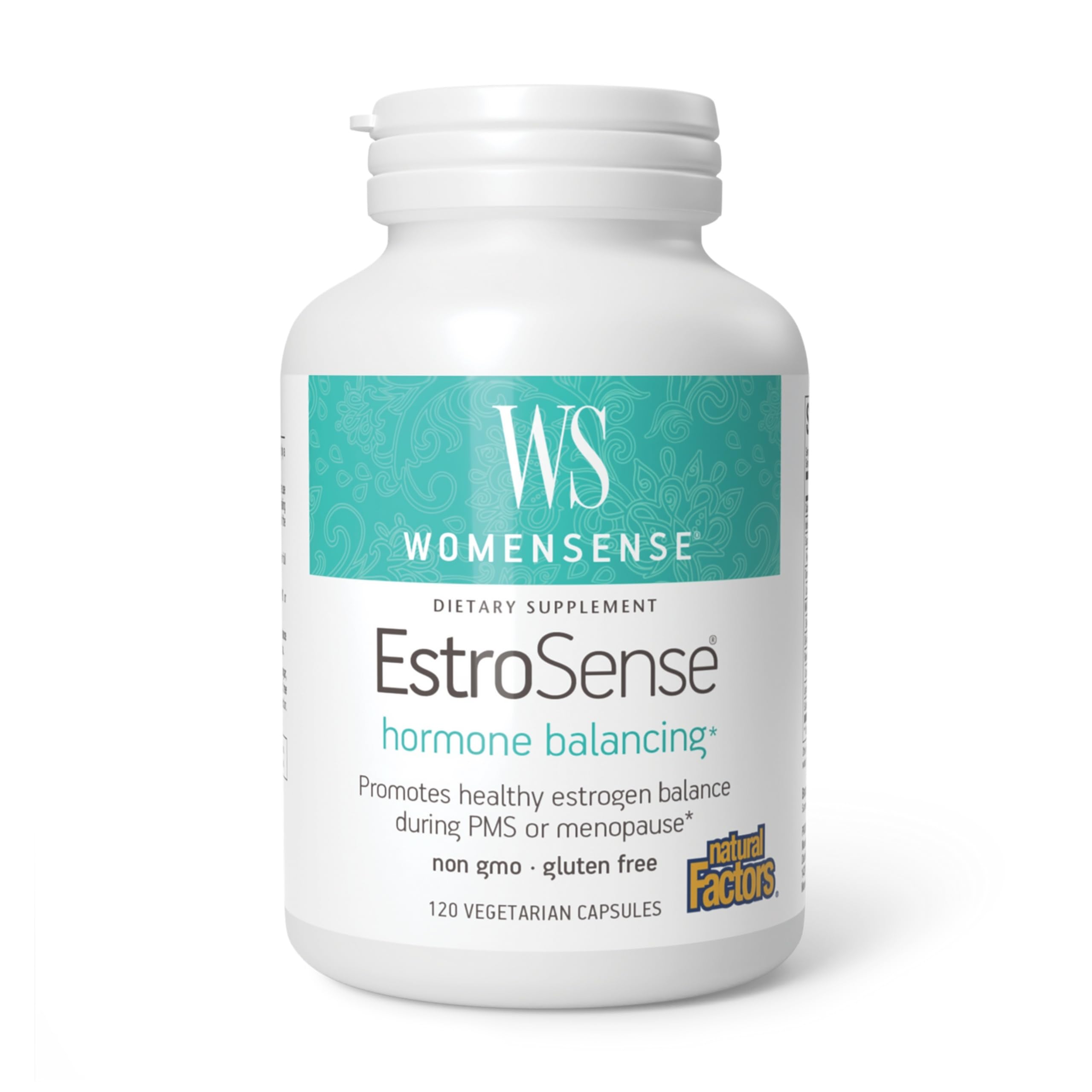 Natural Factors WomenSense EstroSense - Daily Hormonal Balance Support Supplement - Supports Healthy Menstration & Menopause - Non-GMO Natural Supplement - 120 Vegetarian Capsules (60 Servings) Natural Factors buy supplements canada