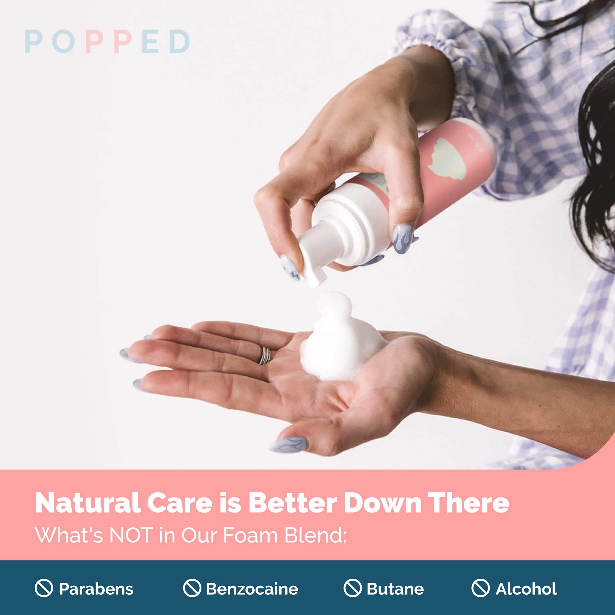 POPPED Witch Hazel Foam with Aloe (5 fl oz) | Perineal Healing Foam for Postpartum Care | Relieves Pain, Hemorrhoids, and Swelling After Birth | Postpartum Essential POPPED buy supplements canada
