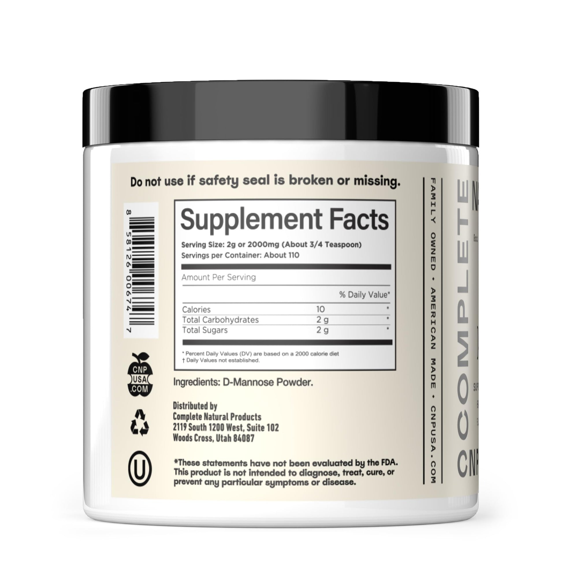 D Mannose Powder Supplement 8oz - Powder D Mannose for Urinary Tract & Bladder Health Support, Bulk Easy Mix Formula, 115 Servings, No Fillers, Non GMO & Gluten Free Support, Kosher Certified Made USA Complete Natural Products buy supplements canada