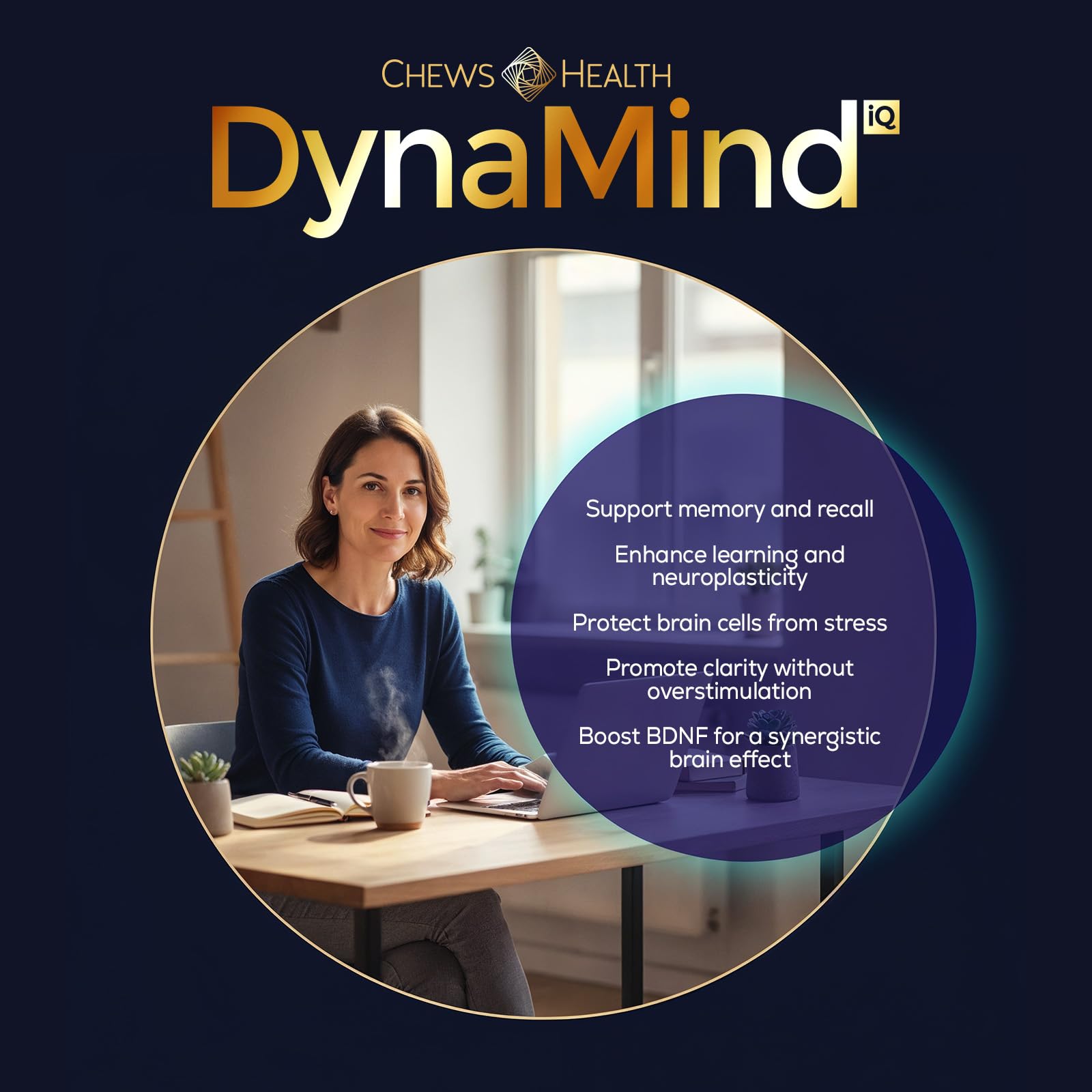 DynaMind iQ Brain Supplement for Memory and Focus for Adults - Nootropic Chews | Coffee Fruit & Mushroom Supplement Blend, Memory Focus Supplement, Caffeine Focus Pills Alternative, 4 Count CHEWSHEALTH buy supplements canada