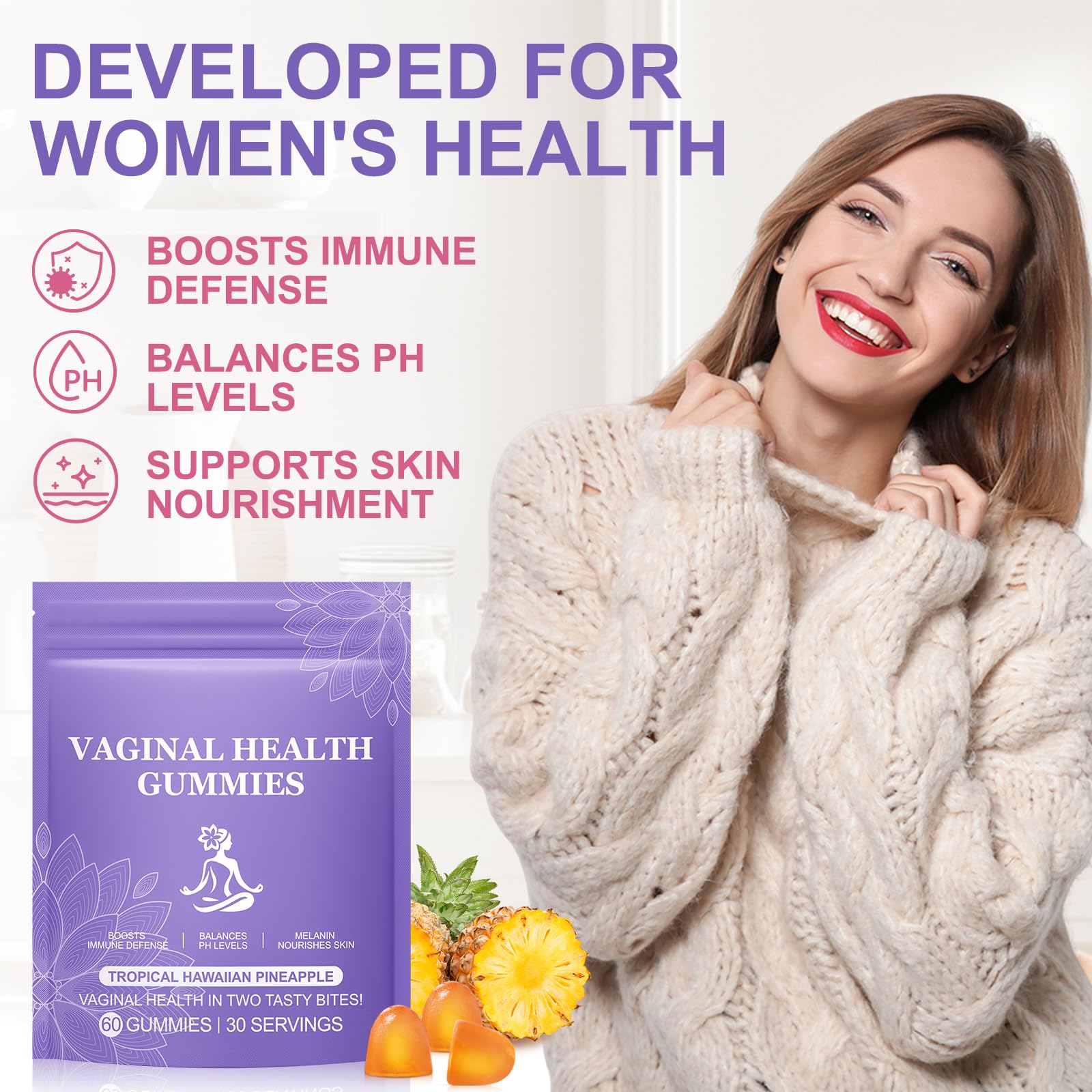 Vital Vaginal Probiotic Gummies for Women, 60PCS Feminine Balance Gummies, PH Balance,Immune Support, Vegan, Gluten-Free, Vaginal Probiotics Supplement, 60 Count DCTTVHVD buy supplements canada