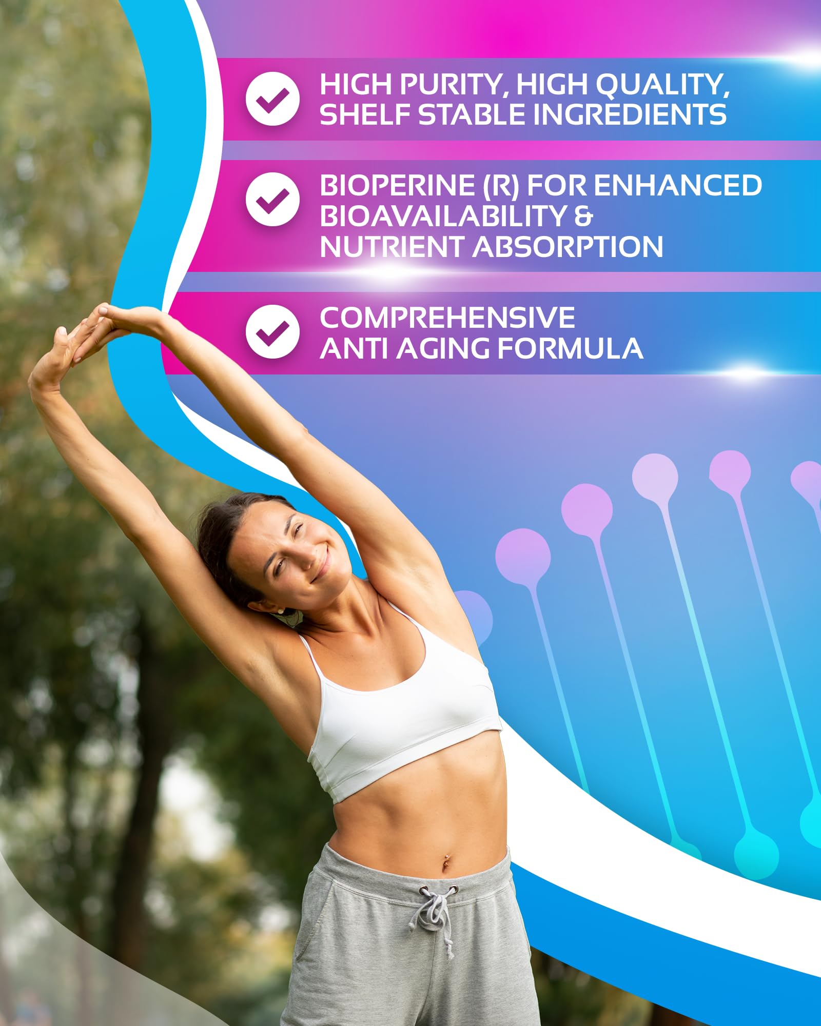 NR + Resveratrol Supplement - Increase NAD, DNA & Cellular Health, Longevity, Vitality. 5-in-1 Anti Aging Formula w/ Nicotinamide Riboside, Trans Resveratrol, Vitamin C, Grape Seed, Pine Bark CogniTune buy supplements canada