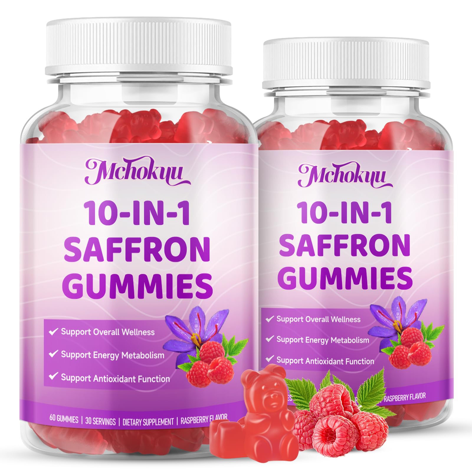 Saffron Supplement Gummies for Kids & Adults Supports Antioxidant Function with Ashwagandha, L-Theanine, Rhodiola Rosea, Lemon Balm, Vitamin D3, B6, Magnesium & Zinc – Raspberry Flavor, 60 Count Mchokuu buy supplements canada