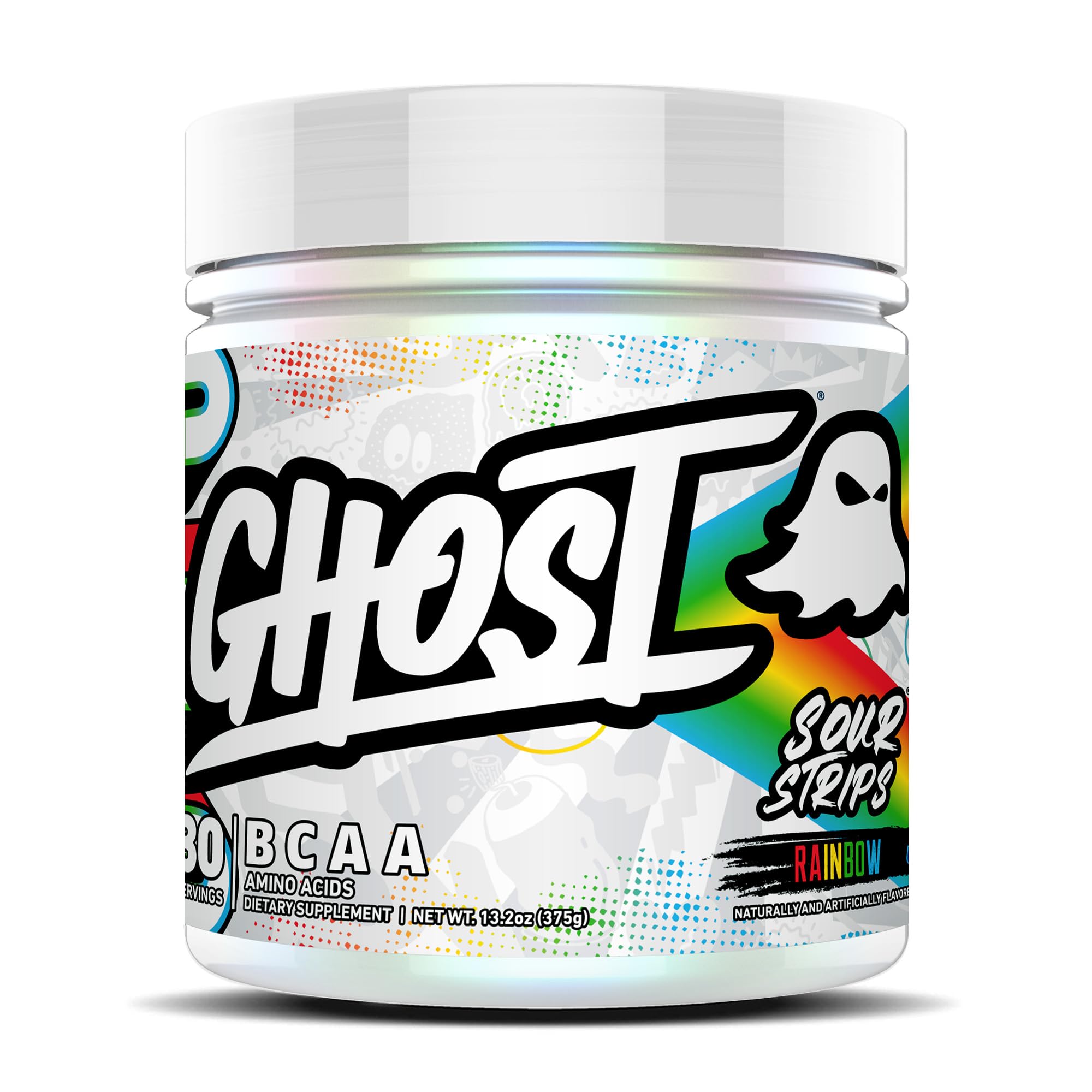 GHOST BCAA Powder Amino Acids Supplement, Sour Strips - 30 Servings - Sugar-Free Intra, Post & Pre Workout Amino Powder GHOST buy supplements canada