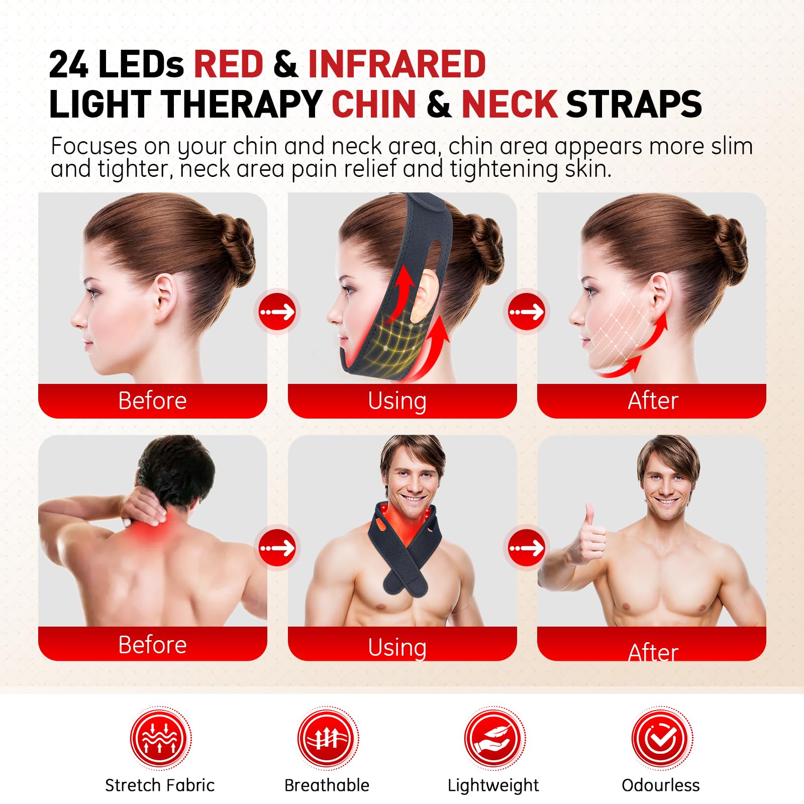 Rikimxin Red Light Therapy for Neck, 660nm Red Light and 850nm Near Infrared Light Therapy Pad Rikimxin buy supplements canada