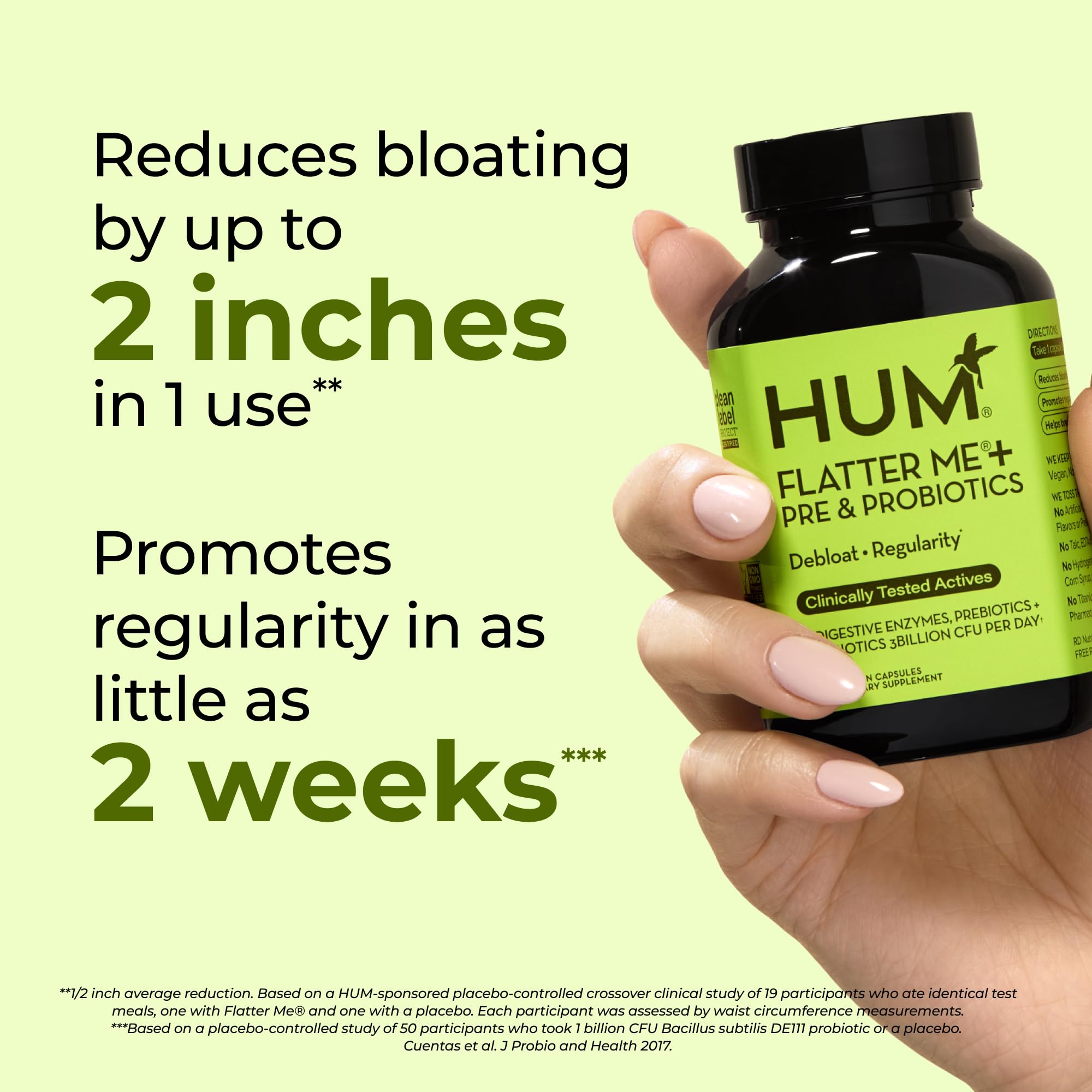 HUM Flatter Me Digestive Enzymes Plus Prebiotics & Probiotics, Digestive Health Bloating Supplement for Women & Men, Fast Acting Anti Bloat Pills Multi Enzyme HUM buy supplements canada