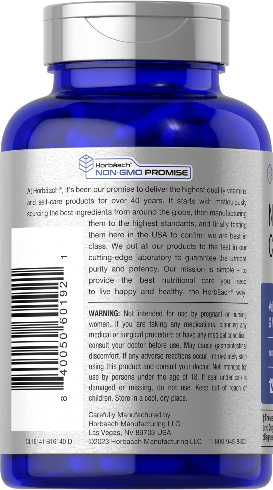 Horbäach Brain Supplement | 120 Capsules | with Phosphatidylserine & DMAE | Advanced Formula for Memory, Focus, Clarity | Vegetarian & Gluten Free | Neuro Support Horbäach buy supplements canada