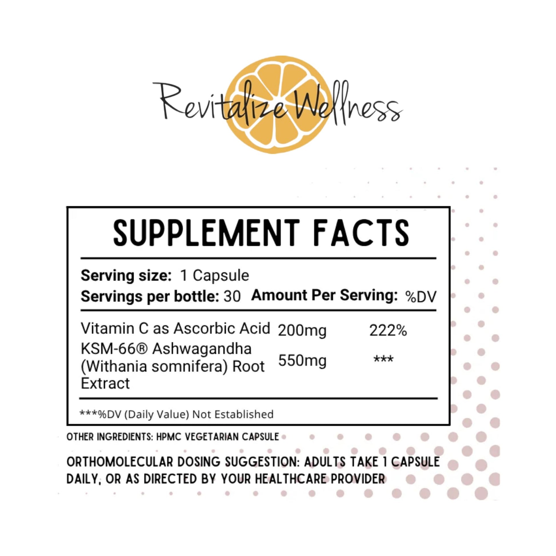 Revitalize Wellness Ashwagandha + Vitamin C Capsules | Stress and Immune Support Complex | with 550 mg Ashwagandha and 200 mg Vitamin C per Serving | 30 Servings Revitalize Wellness buy supplements canada