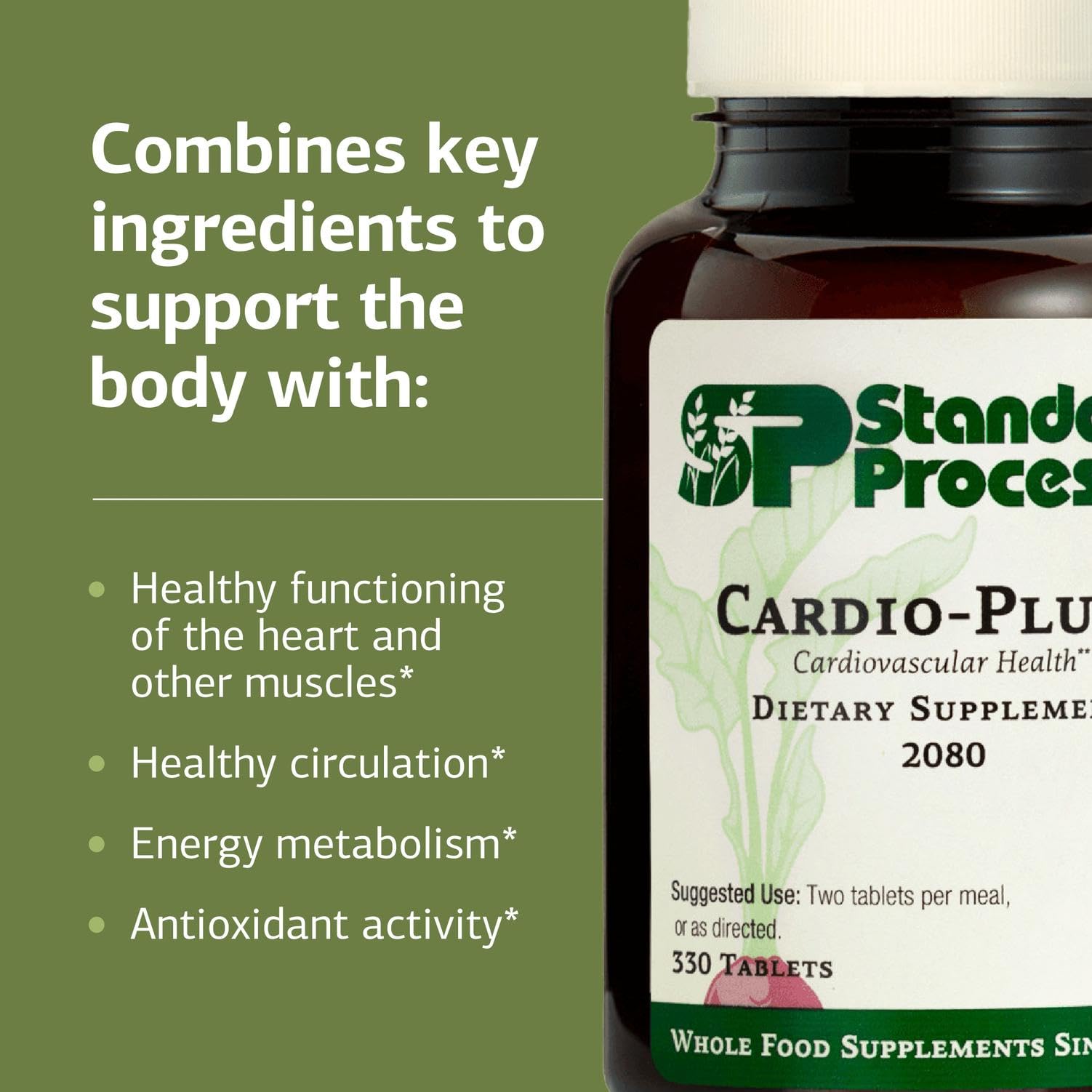 Standard Process Inc. Cardio-Plus - Antioxidant Support - Heart Health, Circulation & Blood Flow Supplement with Vitamin B6, Niacin & Riboflavin - Energy Metabolism Supplement - 330 Tablets Standard Process Inc. buy supplements canada