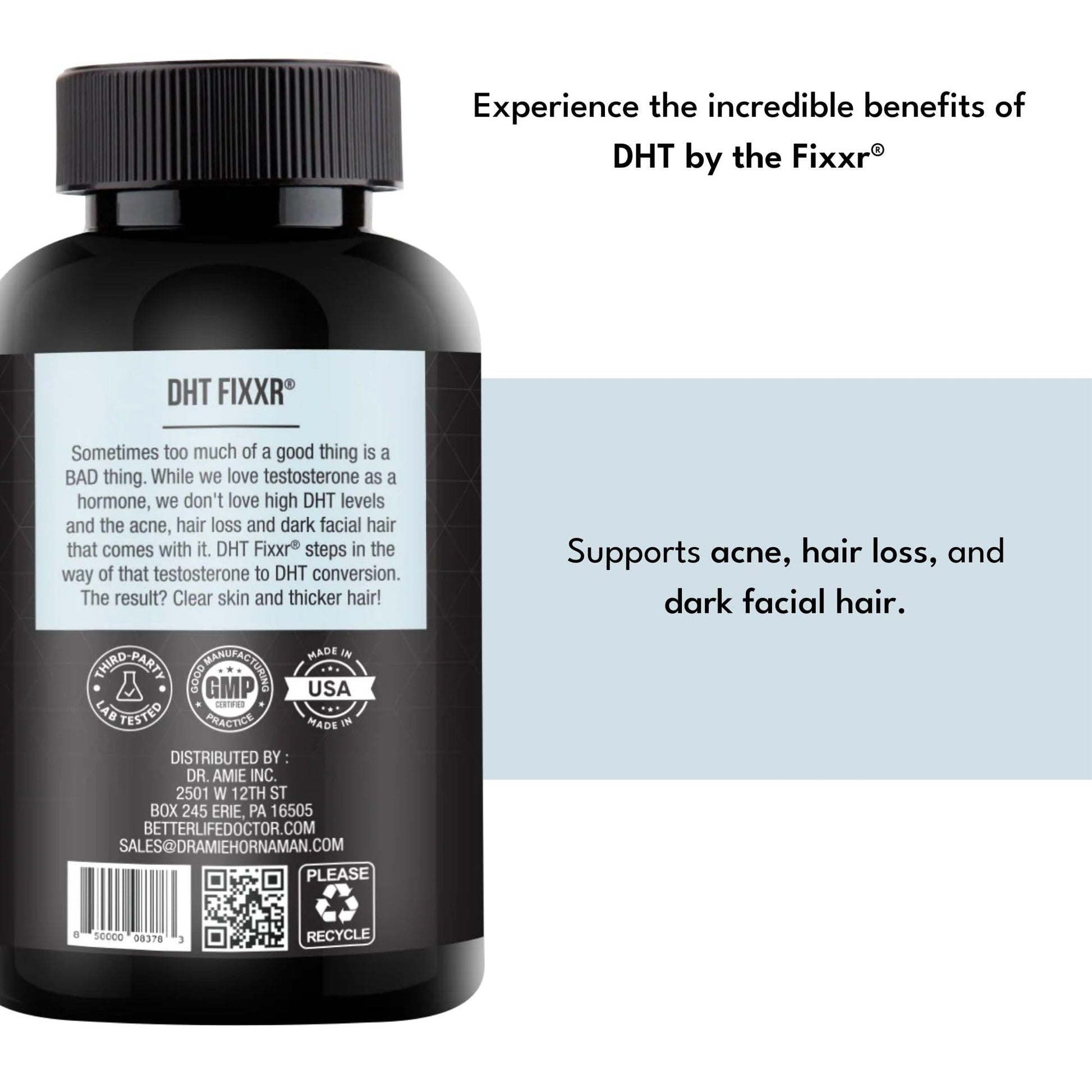Fixxr DHT Support by Dr. Amie | with Saw Palmetto and Nettles | Acne and Hair Loss Support | 60 Capsules Fixxr buy supplements canada