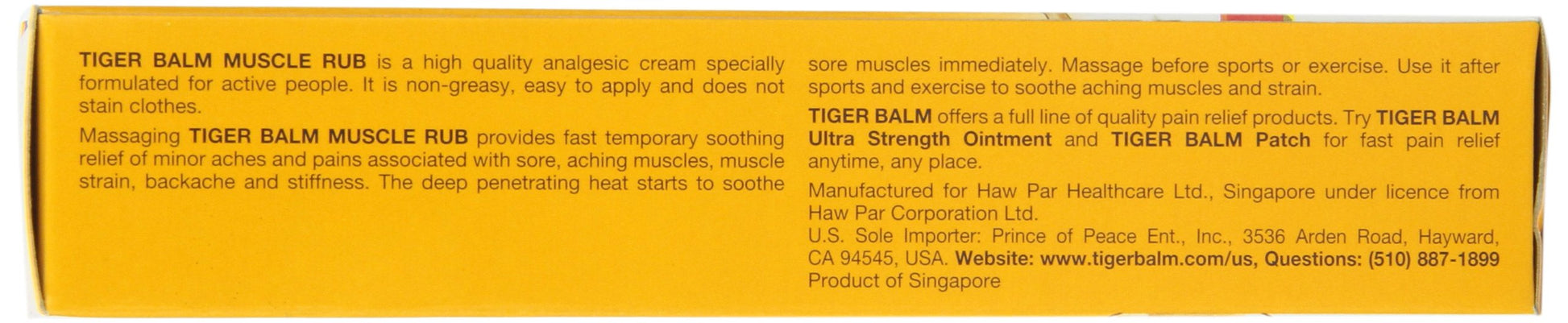 Tiger Muscle Rub Topical Analgesic Cream 2 Ounces (57 g) (Pack of 4) Tiger Balm buy supplements canada