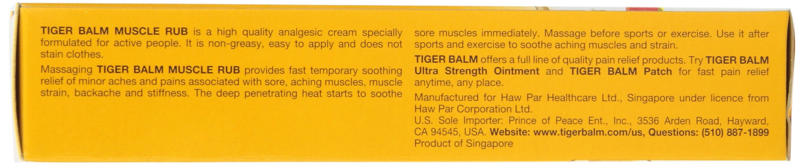 Tiger Muscle Rub Topical Analgesic Cream 2 Ounces (57 g) (Pack of 4) Tiger Balm buy supplements canada
