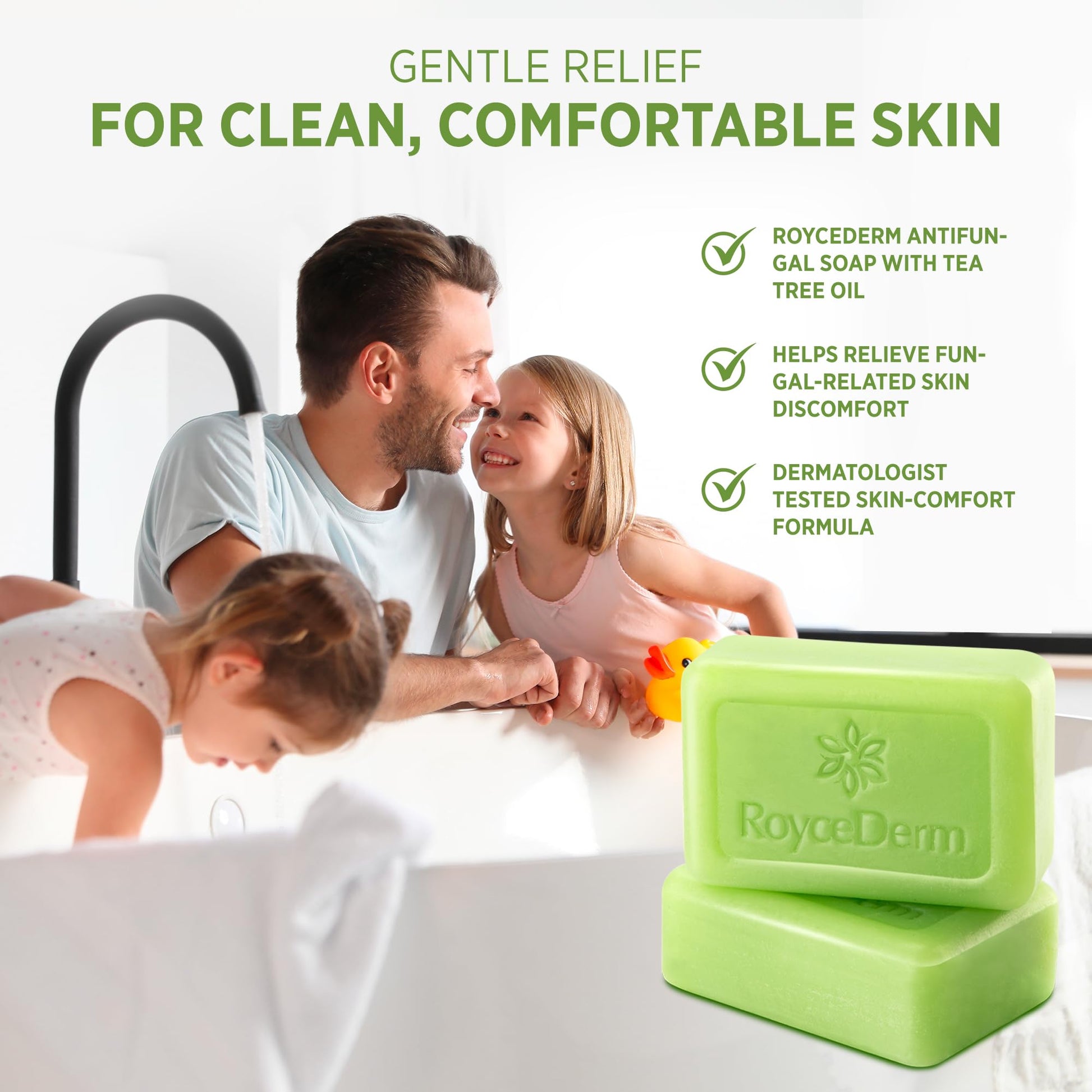 Roycederm Antifungal Bar Soap - Tea tree Oil Soap - Athlete’s Foot Treatment for Jock Itch & Ringworm Roycederm buy supplements canada