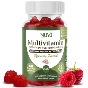 NuVa GLP-1 Support Multivitamin Gummies for Men & Women: Raspberry, Sugar-Free, 3g Fiber for Digestion & Gut Health NuVa buy supplements canada