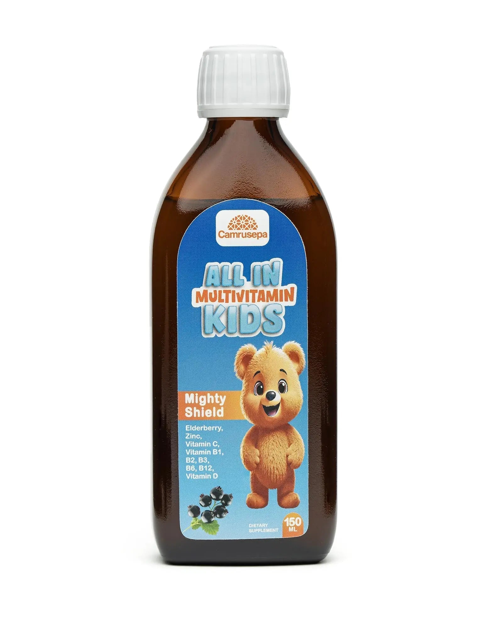 CAMRUSEPA All in Multivitamin Kids Syrup – Black Elderberry Flavored, Inositol, Zinc, Vitamin C, Daily Liquid Multivitamin Camrusepa buy supplements canada