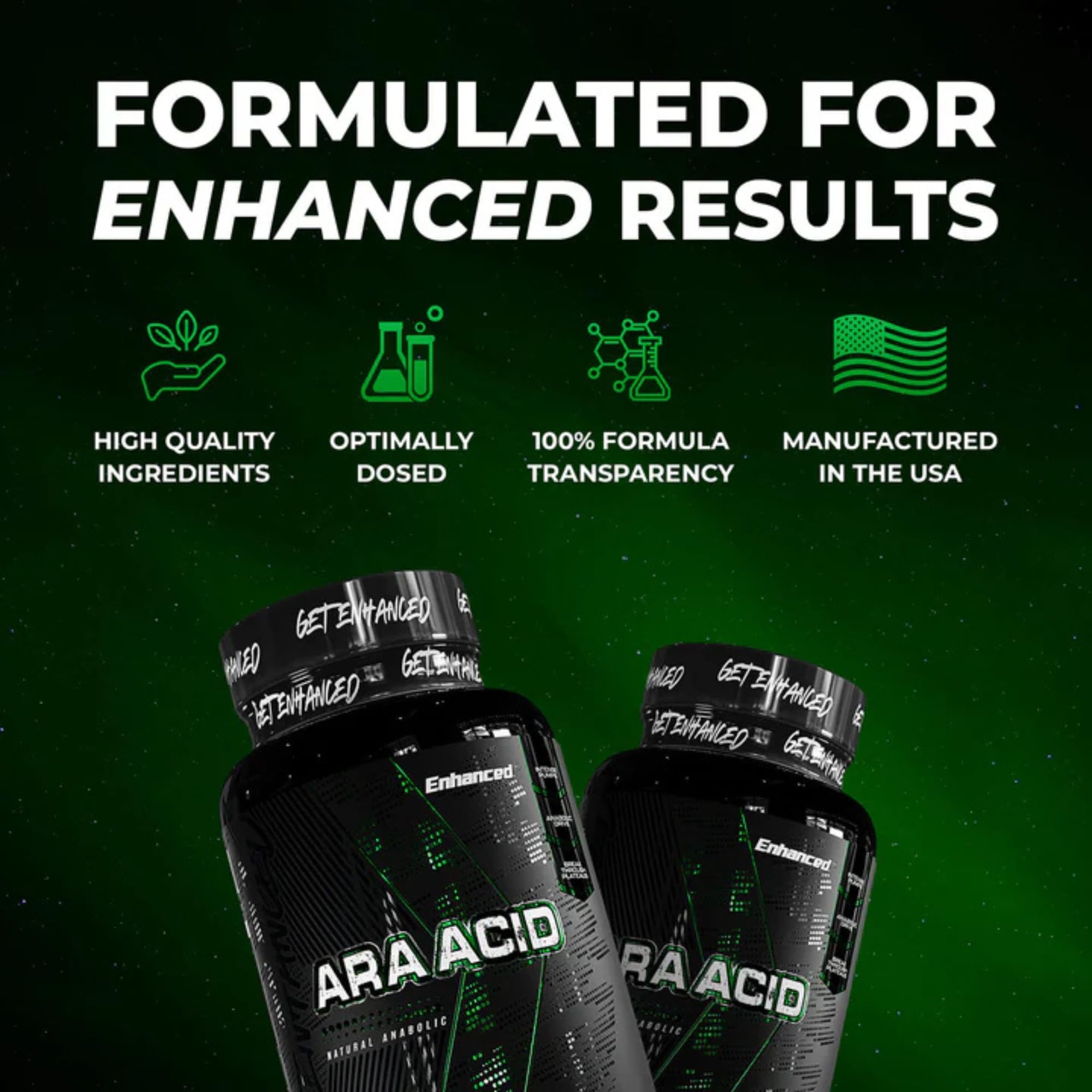 Enhanced Labs - Arachidonic Acid Supplement - Muscle and Strength Supplement for Increased Muscle Mass & Improved Recovery for Men & Women - One Capsule Contains 350mg Arachidonic Acid (120 Capsules) Enhanced buy supplements canada