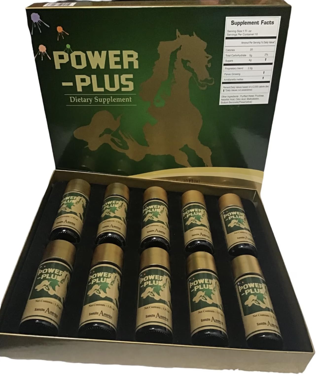 Skydia Power Plus - 10 Bottles Power-Plus Botanical Blend Liquid Supplement (1 FL OZ) Korean Ginseng Extract Ginseng Supplement Natural Men Tonic Ginseng Root Korean Red Ginseng Drops Skydia buy supplements canada