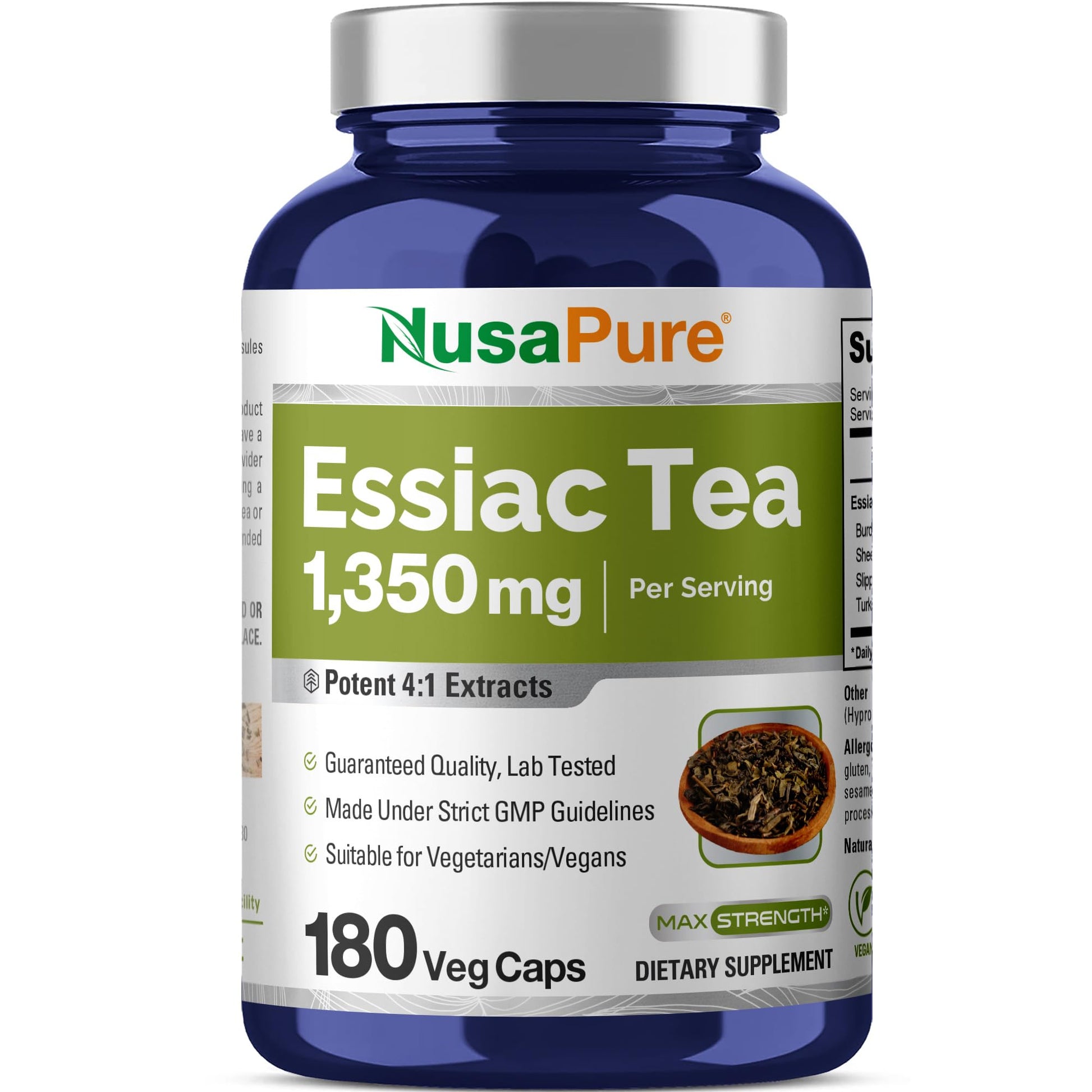 NusaPure Essiac Tea 1350 mg 180 Veggie Caps (Vegetarian, Non-GMO) NusaPure buy supplements canada
