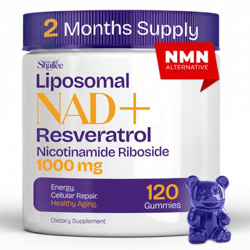 NAD Supplements for Women with Resveratrol, 1000mg Liposomal Nicotinamide Riboside with Quercetin, NMN Supplement Alternative Supports Cellular Energy & Repair, 120 NAD Gummies for Brain Boost Shailee buy supplements canada