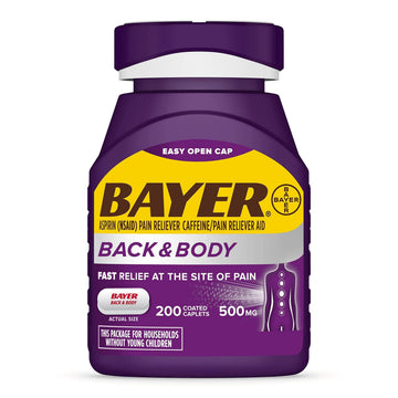 Bayer Extra Strength 500mg Aspirin Plus Caffeine for Powerful Pain Relief, 200 Coated Caplets Bayer buy supplements canada