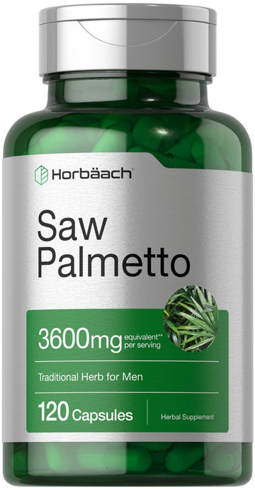 Horbäach Saw Palmetto Extract | 120 Capsules | Non-GMO and Gluten Free Formula | from Saw Palmetto Berries Horbäach buy supplements canada
