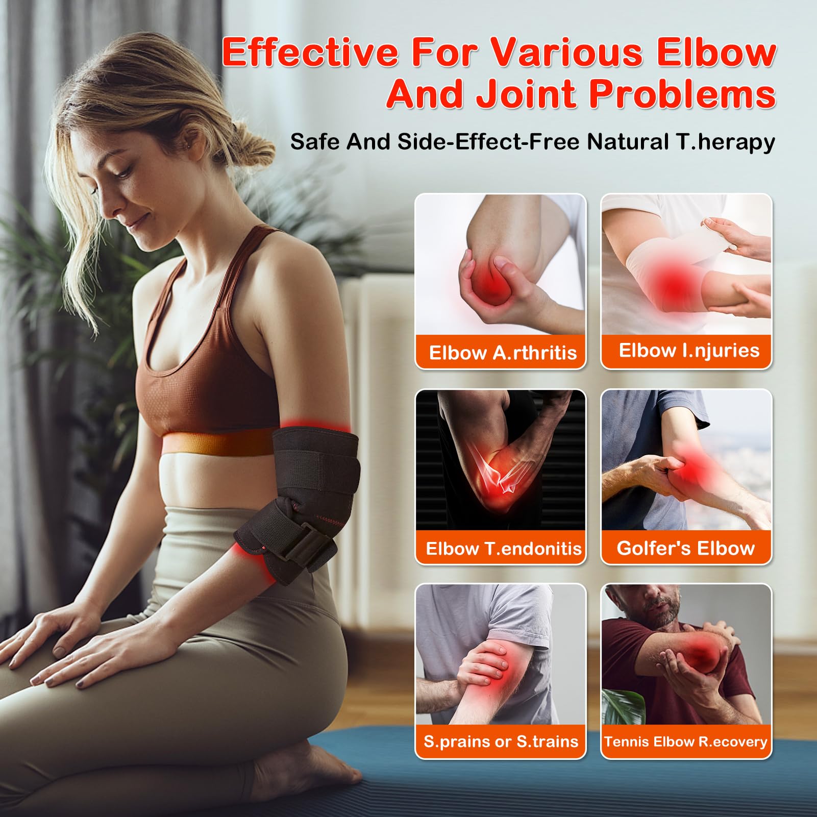 JOBYNA Red and I.nfrared L.ight T.herapy for Elbow Wrap, 850nm Near I.nfrared L.ight & 660nm JOBYNA buy supplements canada