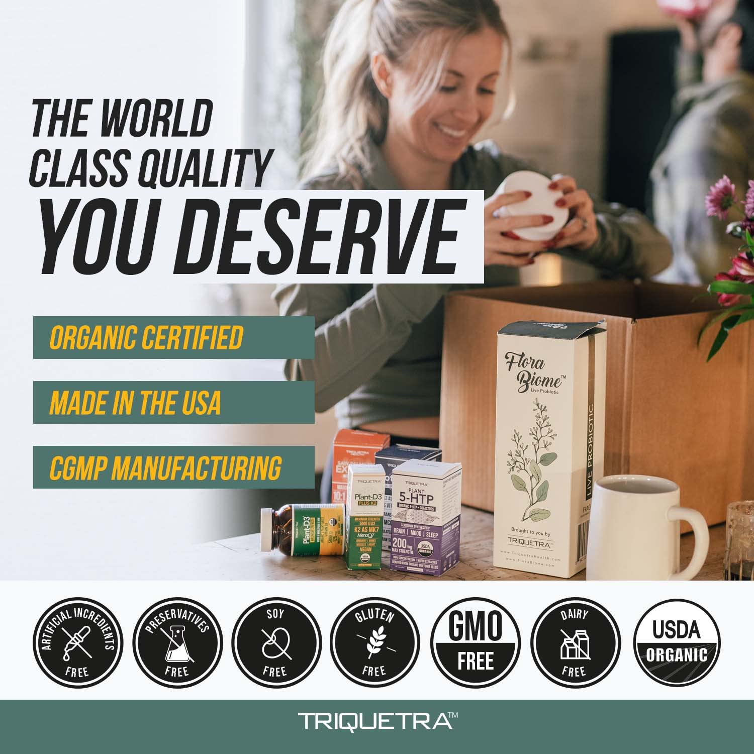 Organic Plant D3 + K2 | 5000 iu D3 + 120 mcg K2 as All-Trans MK7 from MenaQ7® - 100% Whole Food, Raw & Vegan | Enhanced Digestion with Prebiotic Triquetra Health buy supplements canada