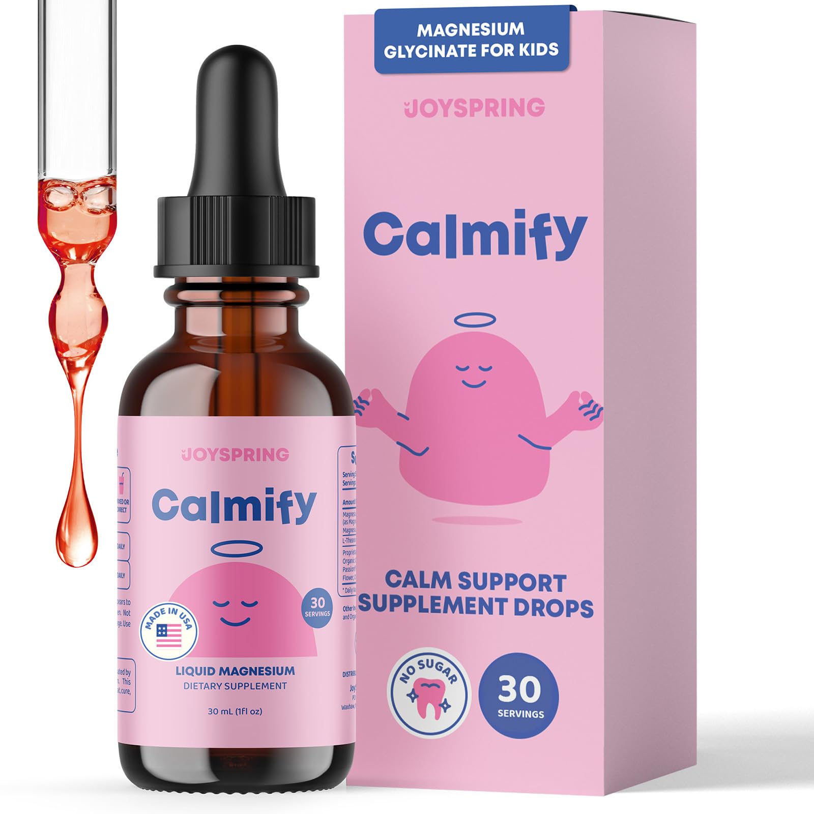 JoySpring Calmify Magnesium Glycinate for Kids | Liquid Magnesium with L-Theanine Supplement | Chamomile Extract & Passion Flower Extract JoySpring buy supplements canada