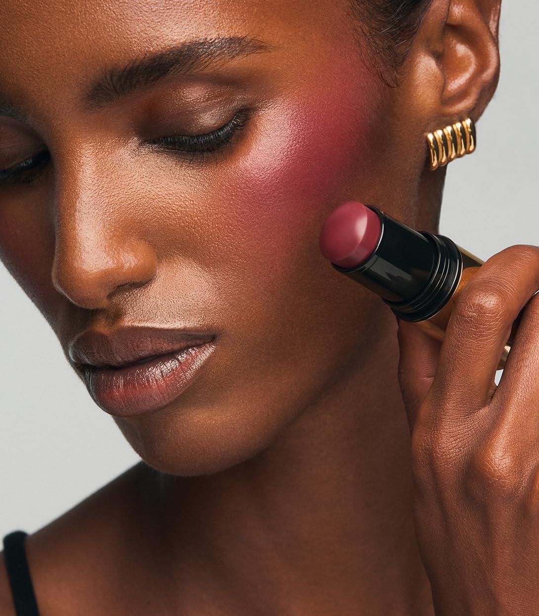 MAKE Beauty Cream Stroke Cream Blush Stick for Cheeks - Vibrant yet Natural Soft Matte Finish - Shade Rouge Moon, Berry Plum Blush Makeup MAKE buy supplements canada