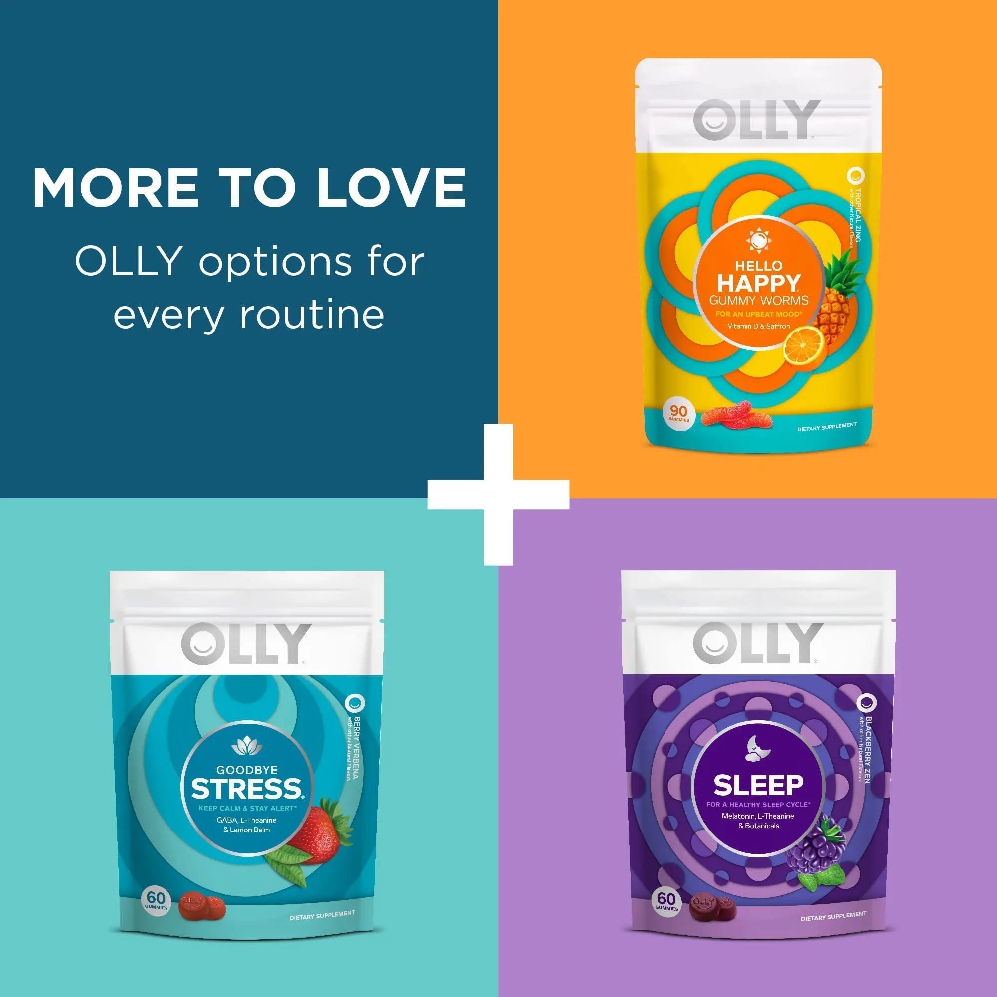 OLLY Joy Jar Gift, Easy Refillable Glass Bottle Vitamin Container, Holds Up to 120 Vitamin Gummies OLLY buy supplements canada