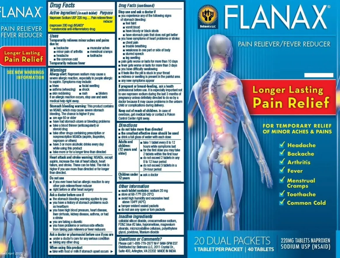 Flanax Pain Reliever Tablets 2ct Retail Dispenser Flanax buy supplements canada