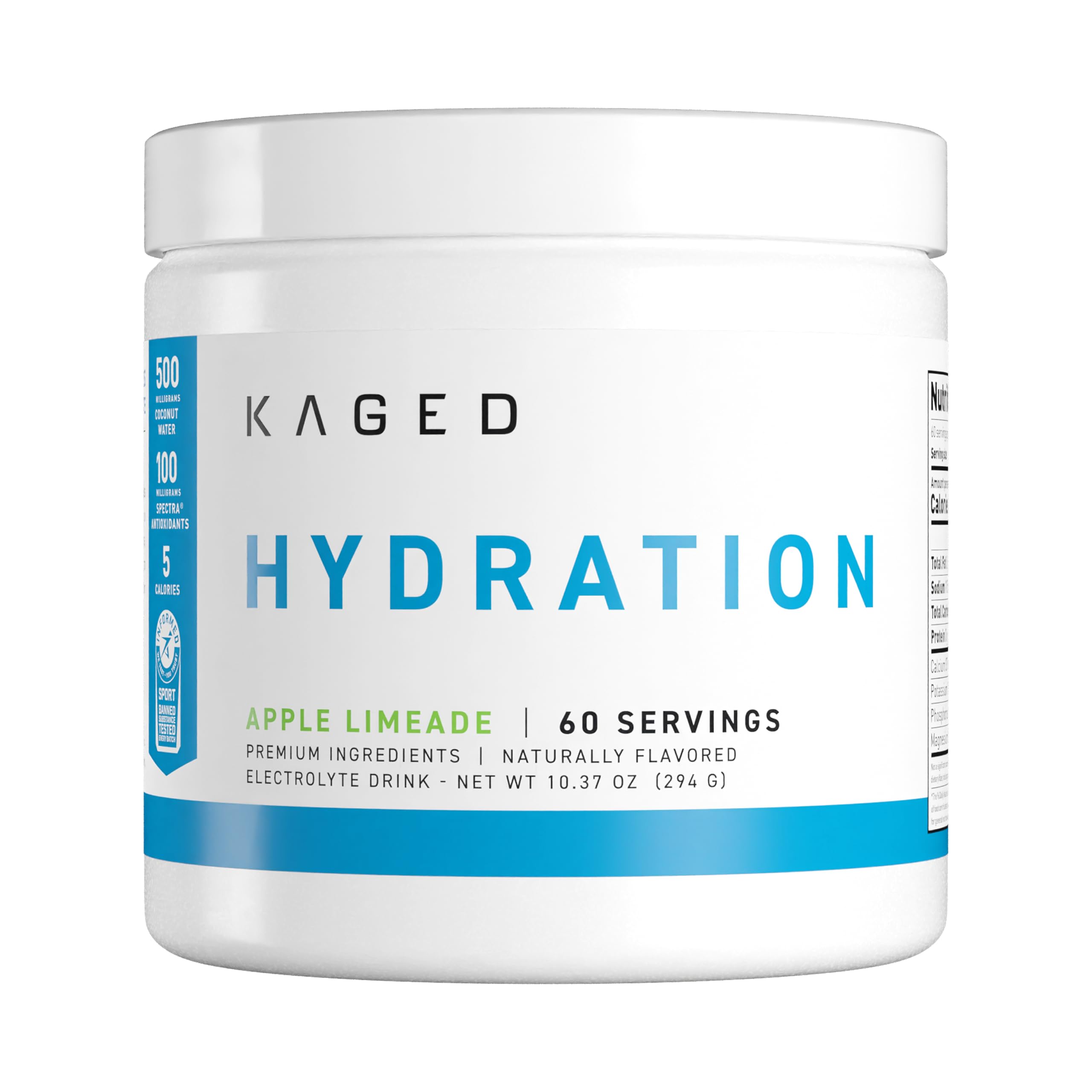 Kaged Electrolyte Hydration Powder Hydracharge Apple Limeade Sports Drink for Men and Women Pre, Post, Intra Workout Supplement 60 Servings Kaged buy supplements canada