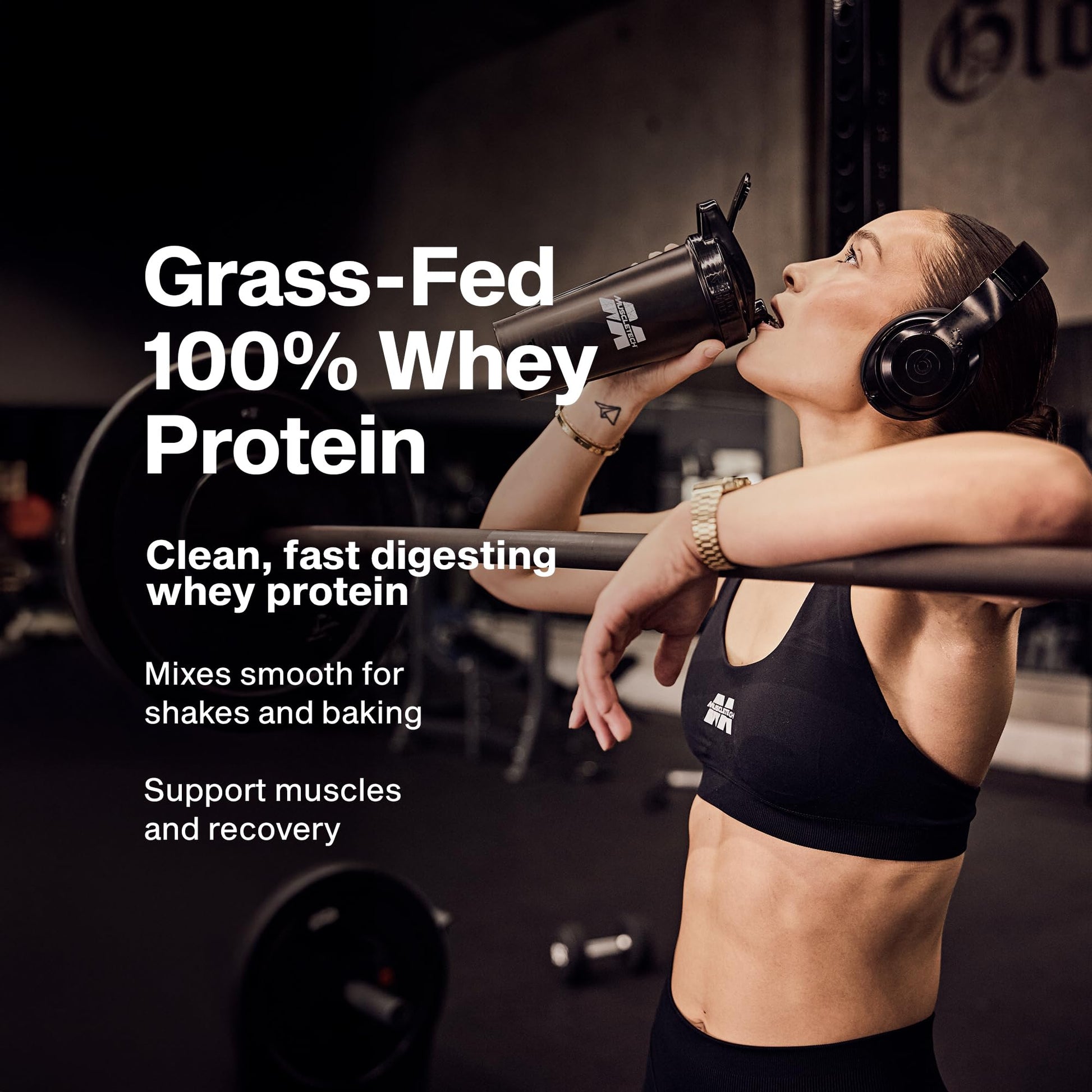 Muscletech Grass-Fed Whey Protein Powder (Deluxe Vanilla, 1.8 lb) - Smoothie & Milkshake Mix Supports Muscle Gain & Recovery - 20g Protein MuscleTech buy supplements canada