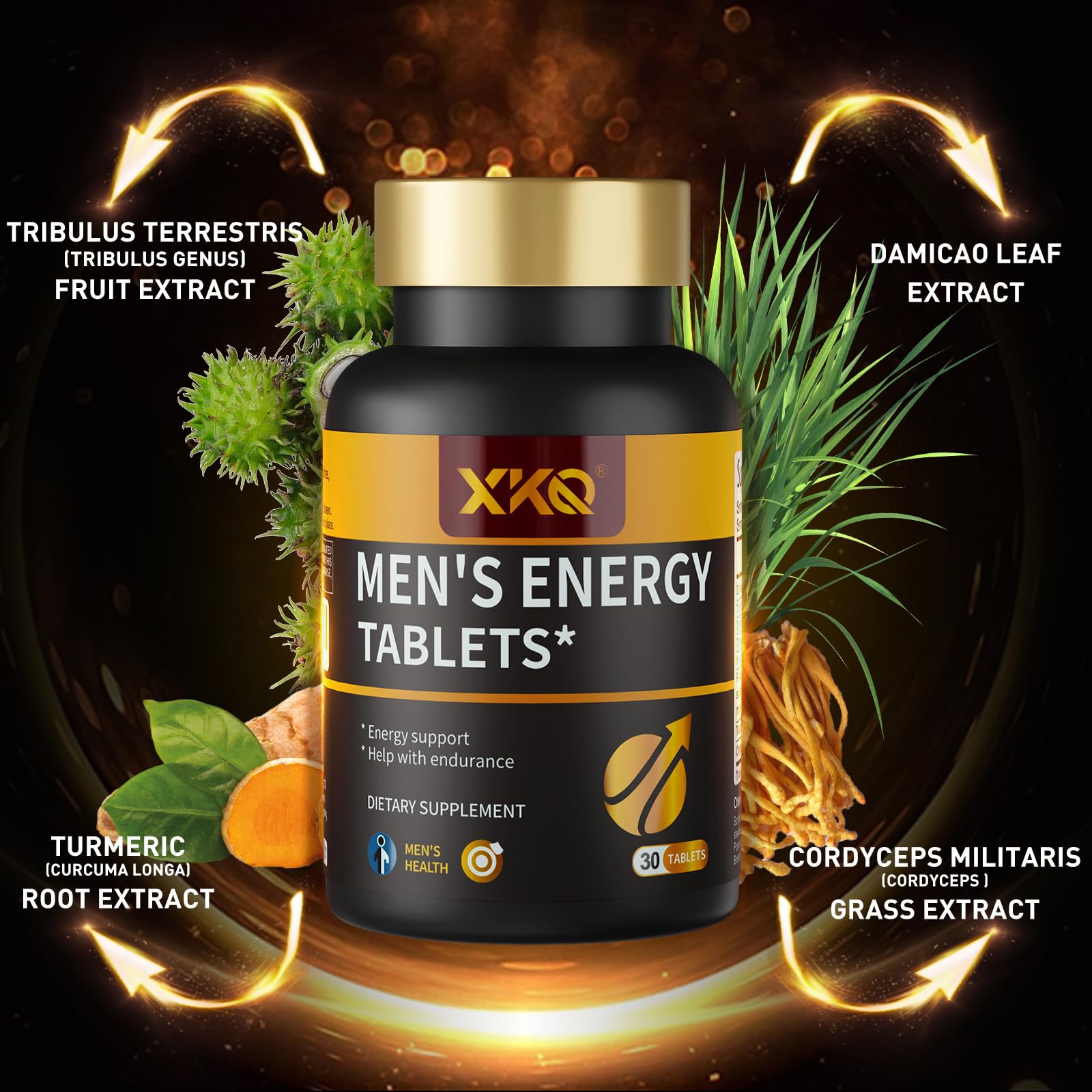 XKQ Men’s Vitality Support Supplement – Daily Energy & Performance Formula for Adult Men | Supports Circulation, Stamina & Confidence | Herbal & Amino Blend | 30 Tablets | 3rd Party Tested XKQ buy supplements canada