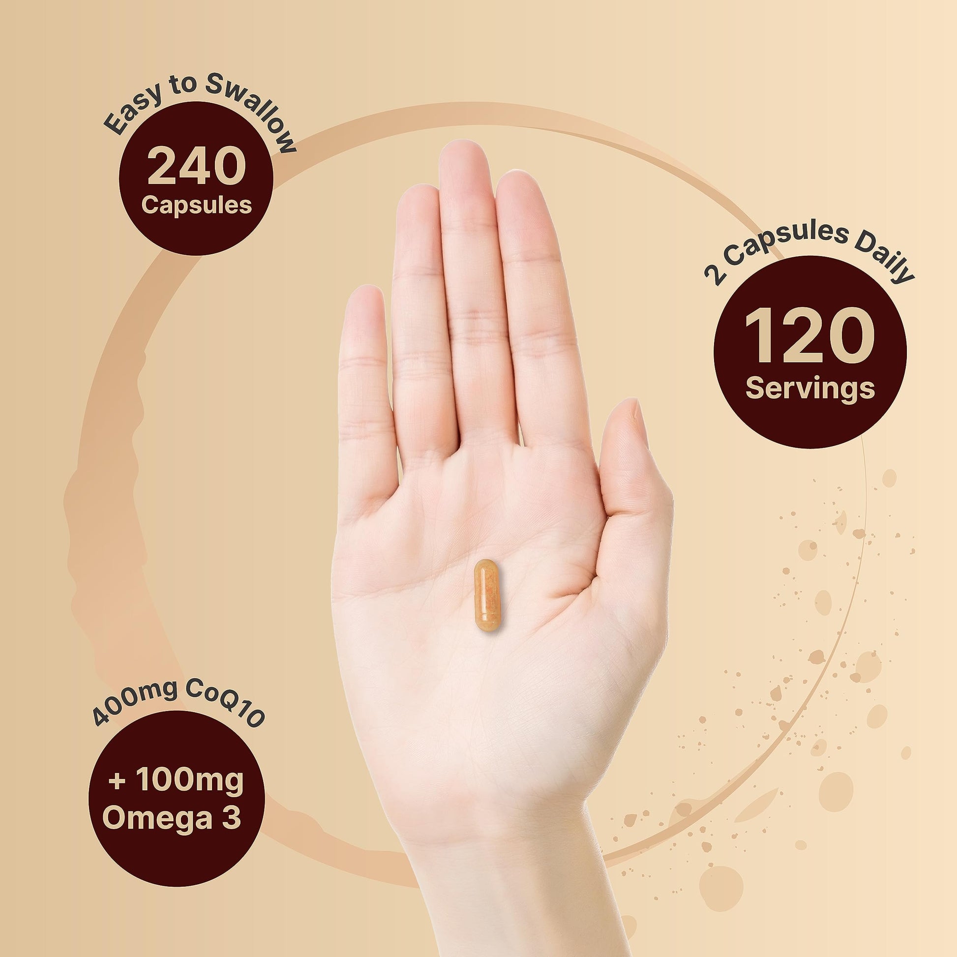 CoQ10 (Ubiquinone) 400mg with Omega 3 Fatty Acids, 240 Capsules | Stable High NatureBell buy supplements canada