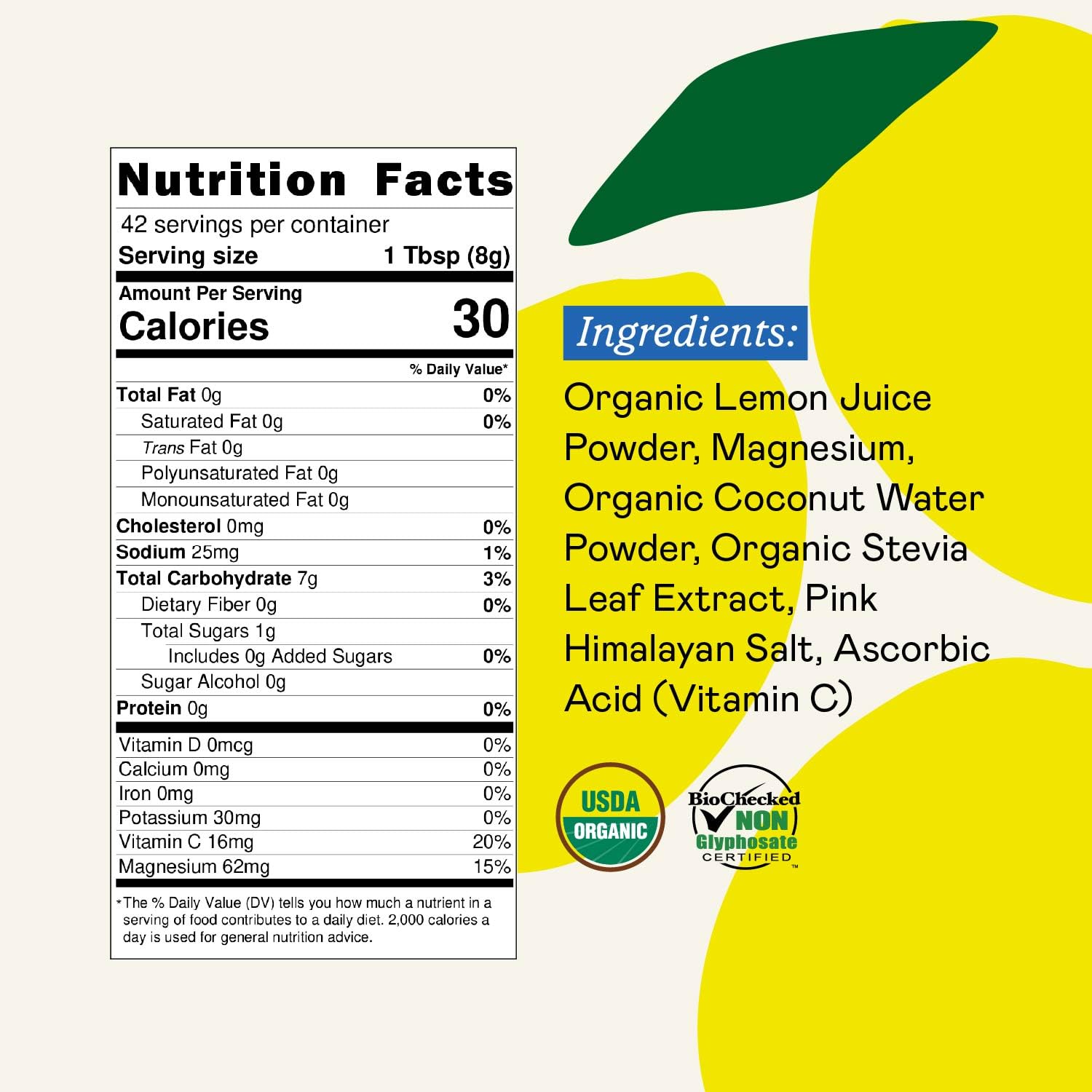GOODONYA Organic Hydration Electrolyte Drink Mix, Certified Organic Hydration Powder, Non-GMO, Biochecked Glyphosate Free, Low Sugar, Lemonade Flavor, GOODONYA buy supplements canada