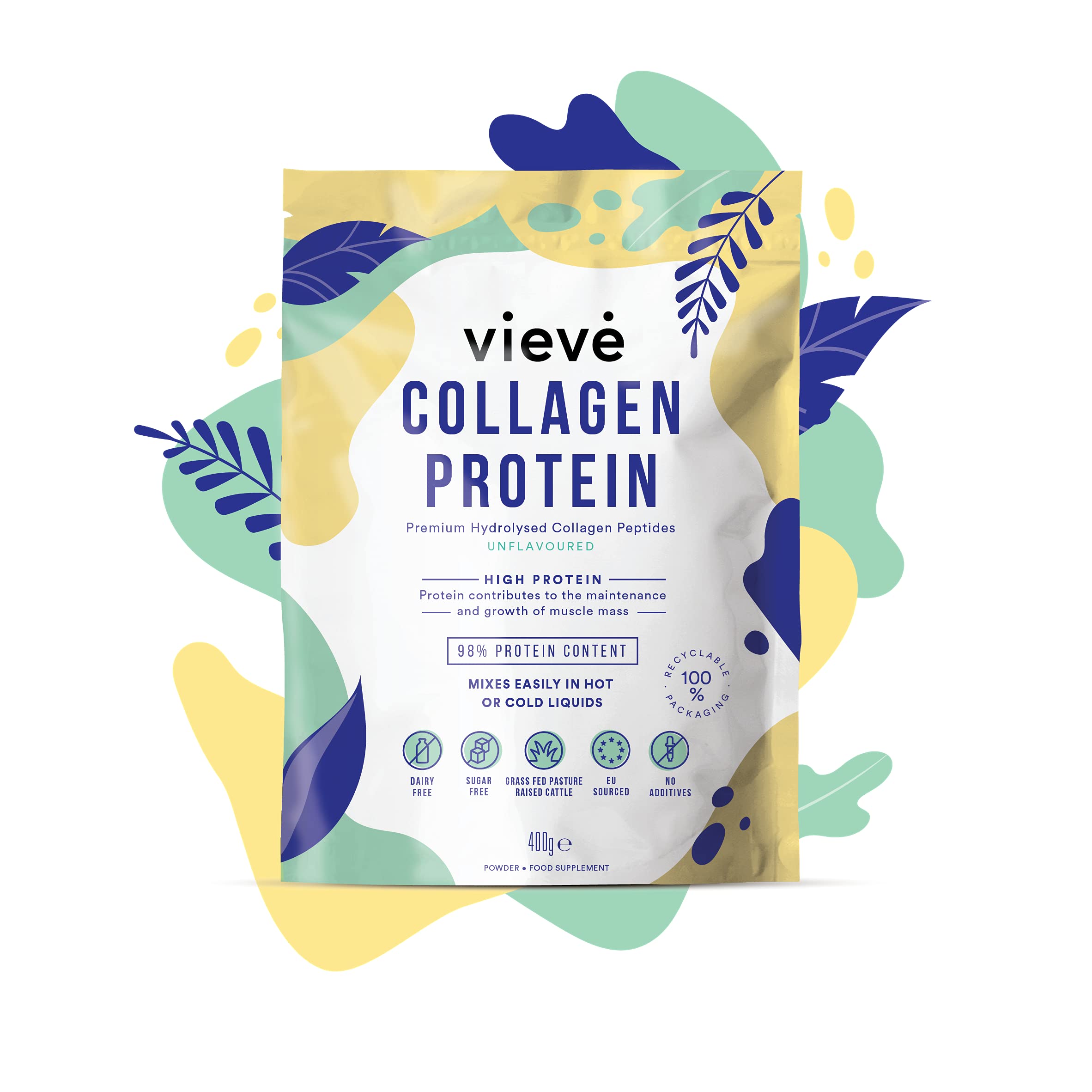 Vieve Collagen Protein Powder - Hydrolysed Bovine Peptides - Diet Support Supplement for Skin, Hair, Nail Vieve buy supplements canada