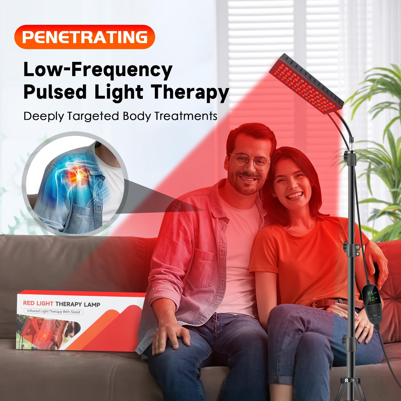 Infrared Red Light Therapy Lamp: Heating Pad Pain Relief for Body 75 LEDs Red Light Astarexin buy supplements canada