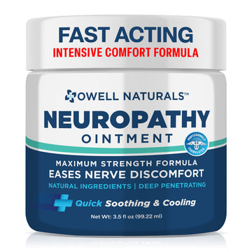 Owell Naturals Neuropathy Nerve Ointment for Feet, Fingers, Hands, Toes, Back, Legs & Arms - Fast-Acting Formula, Max Strength, Cooling Effect, 3.5 Fl Oz Owell Naturals buy supplements canada
