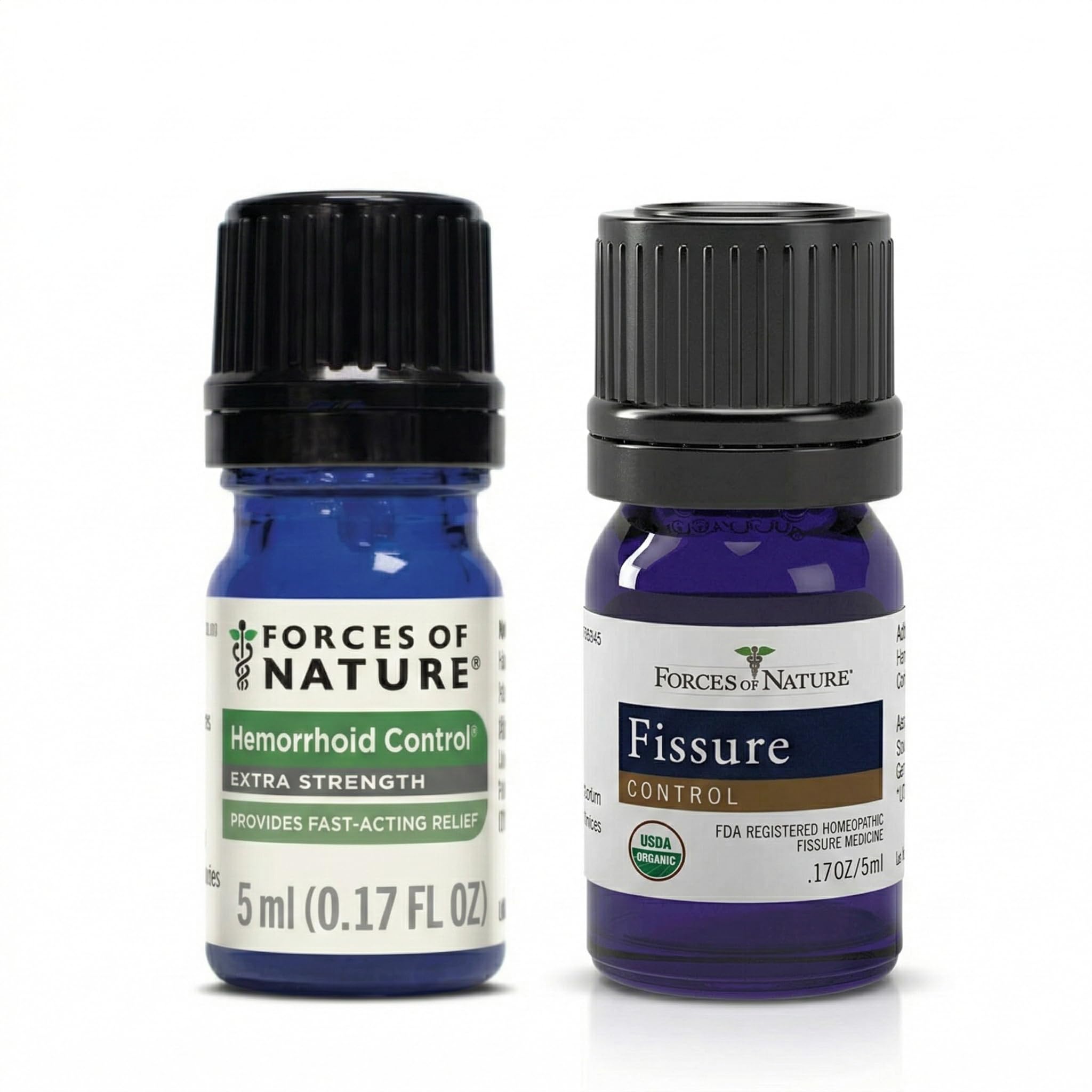Forces of Nature Hemorrhoid Control Extra Strength (5ml) + Organic Fissure Care (5ml) | Virtual Bundle Forces of Nature buy supplements canada