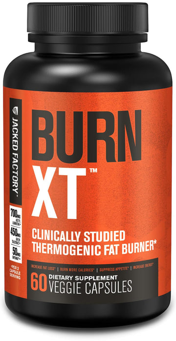 Jacked Factory Burn-XT Clinically Studied Fat Burner & Weight Loss Supplement - Appetite Suppressant & Energy Booster - with Acetyl L-Carnitine Jacked Factory buy supplements canada