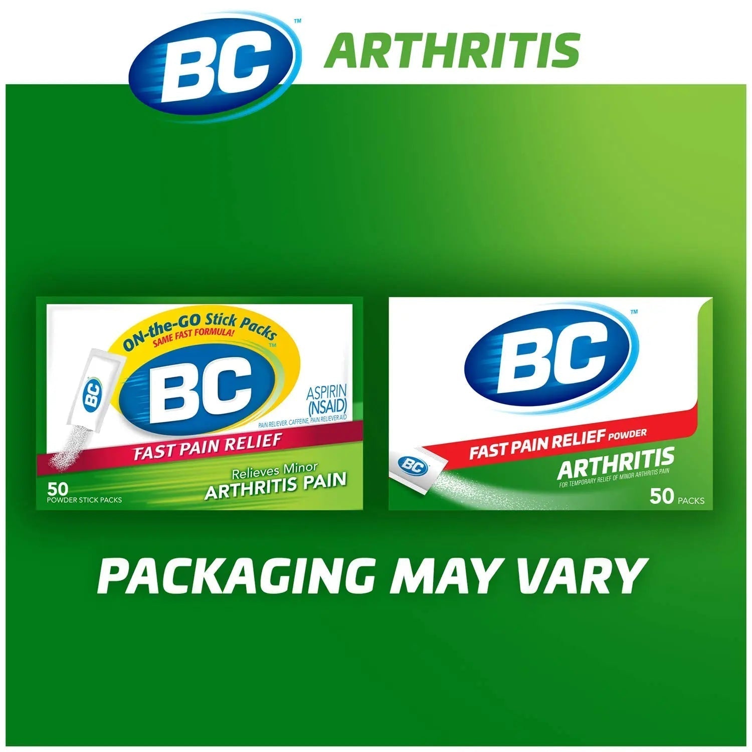 BC Powder Arthritis Pain Reliever, Aspirin Dissolve Packs, 50 Count Powder Packets BC buy supplements canada