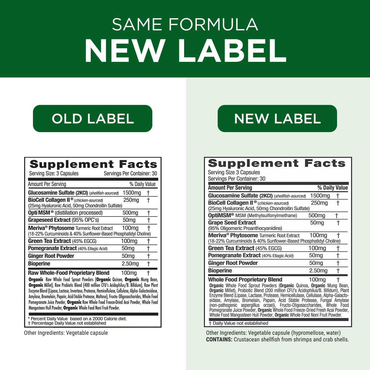 EMERALD LABS Joint Health - Biocell II Collagen, OptiMSM, Glucosamine, Meriva Turmeric Curcuminoids & More - Joint Health, Mobility & Flexibility Support* - 90 Vegetable Capsules (30-Day Supply) EMERALD LABS buy supplements canada
